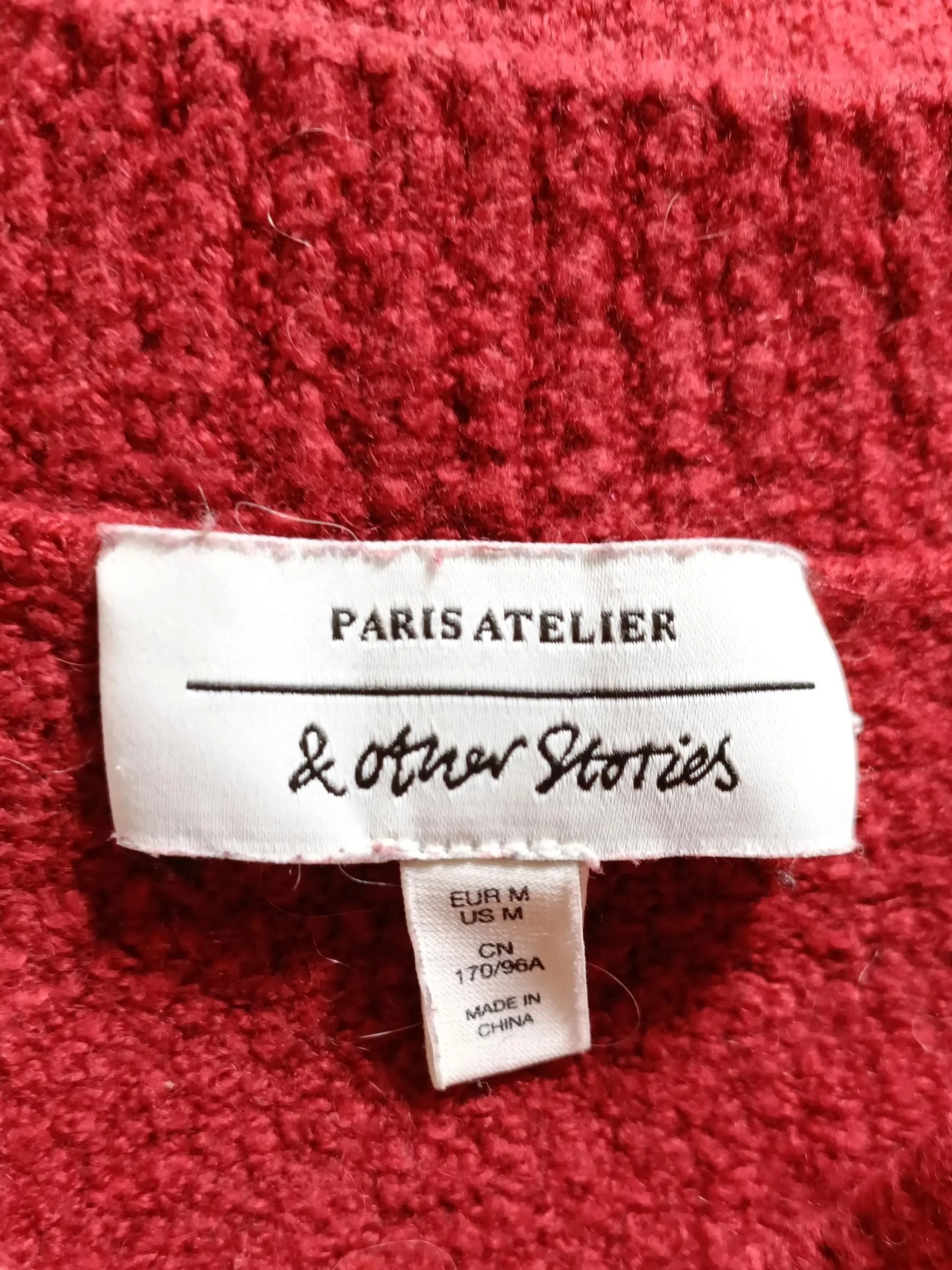 & Other Stories Women's Jumper M Red Cotton - Image 5