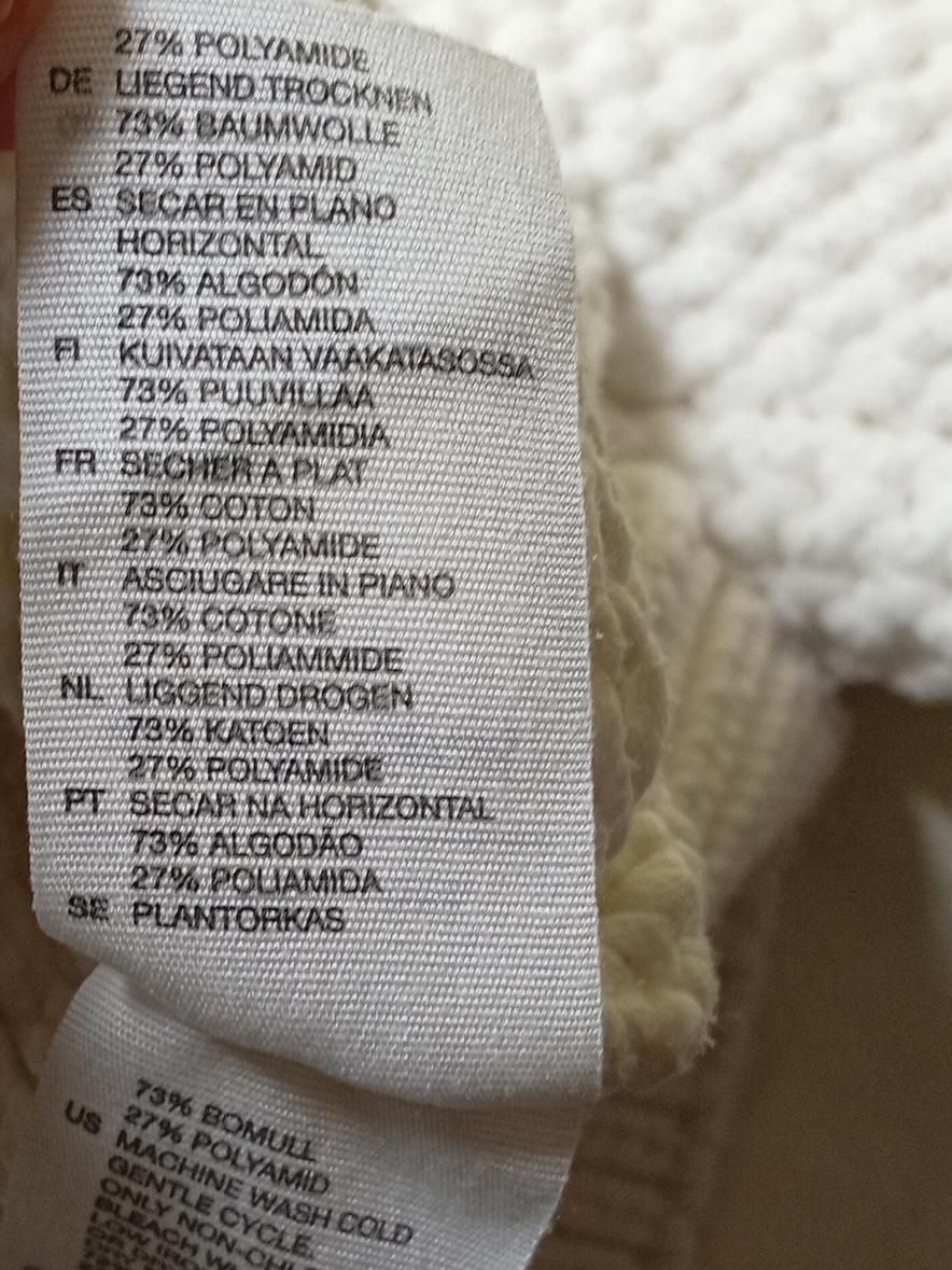 & Other Stories Women's Jumper M White Cotton with Polyamide Crew Neck Pullover - Image 6
