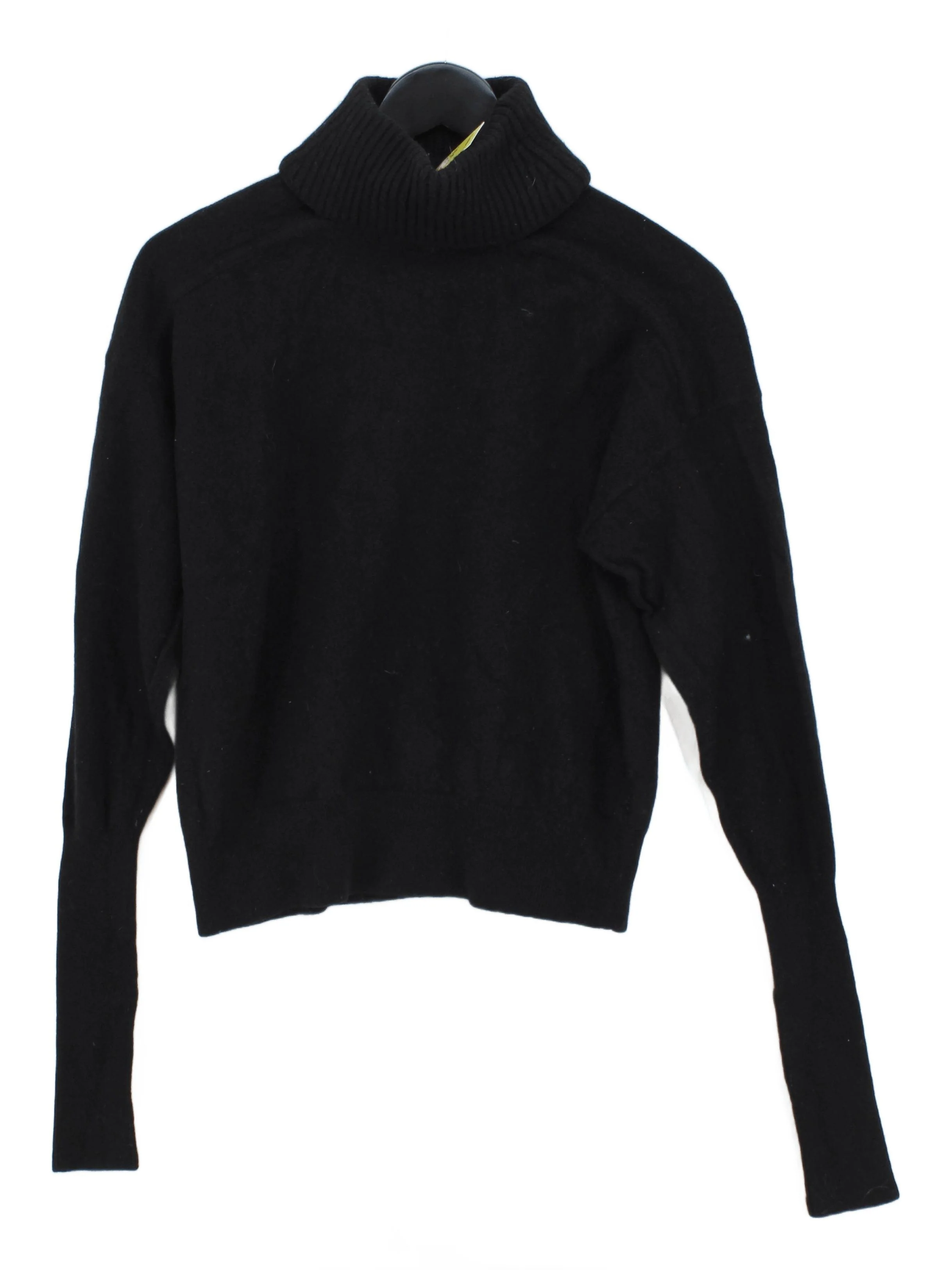 & Other Stories Women's Jumper S Black 100% Wool Roll Neck Pullover