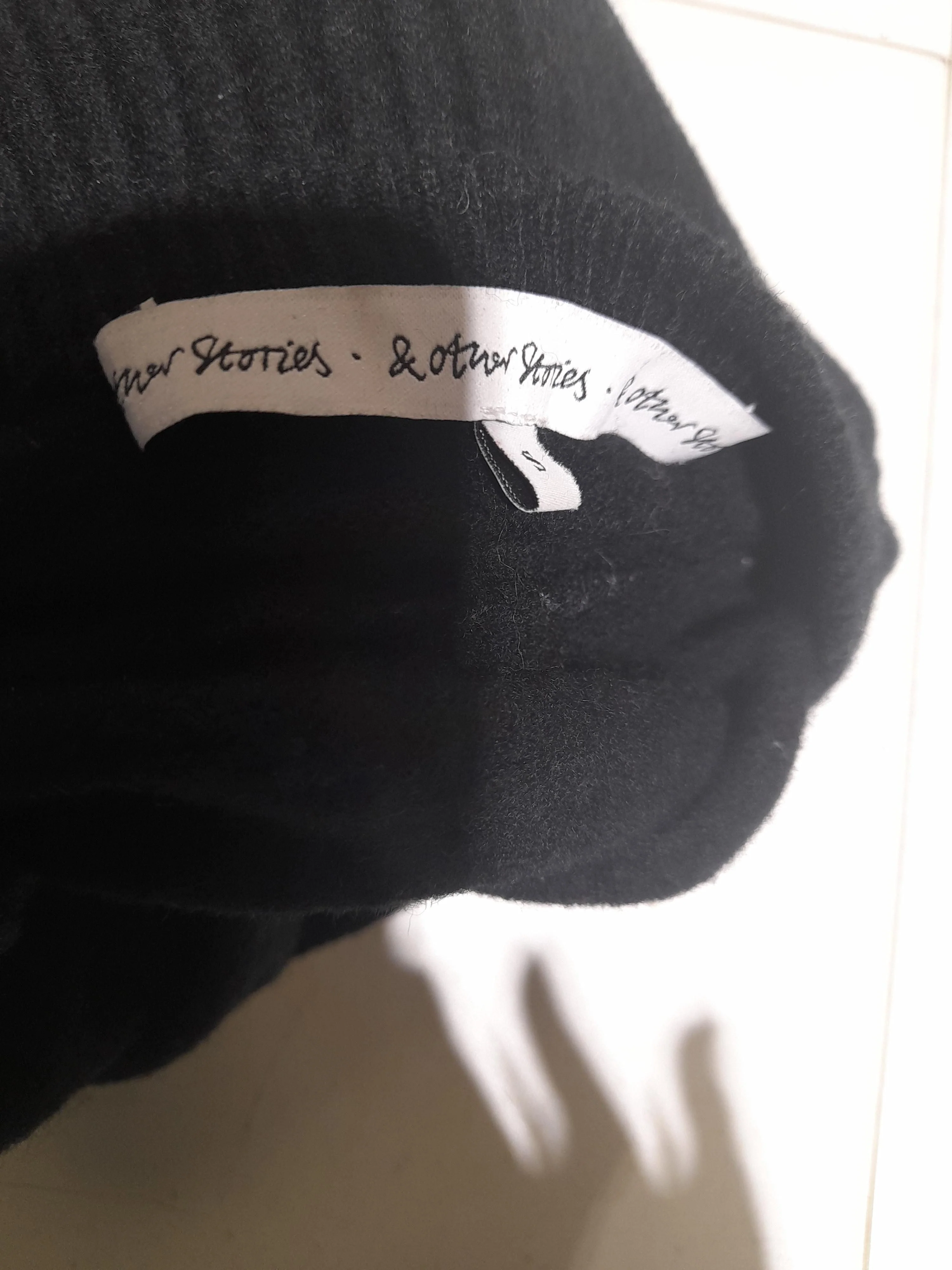 & Other Stories Women's Jumper S Black 100% Wool Roll Neck Pullover - Image 5