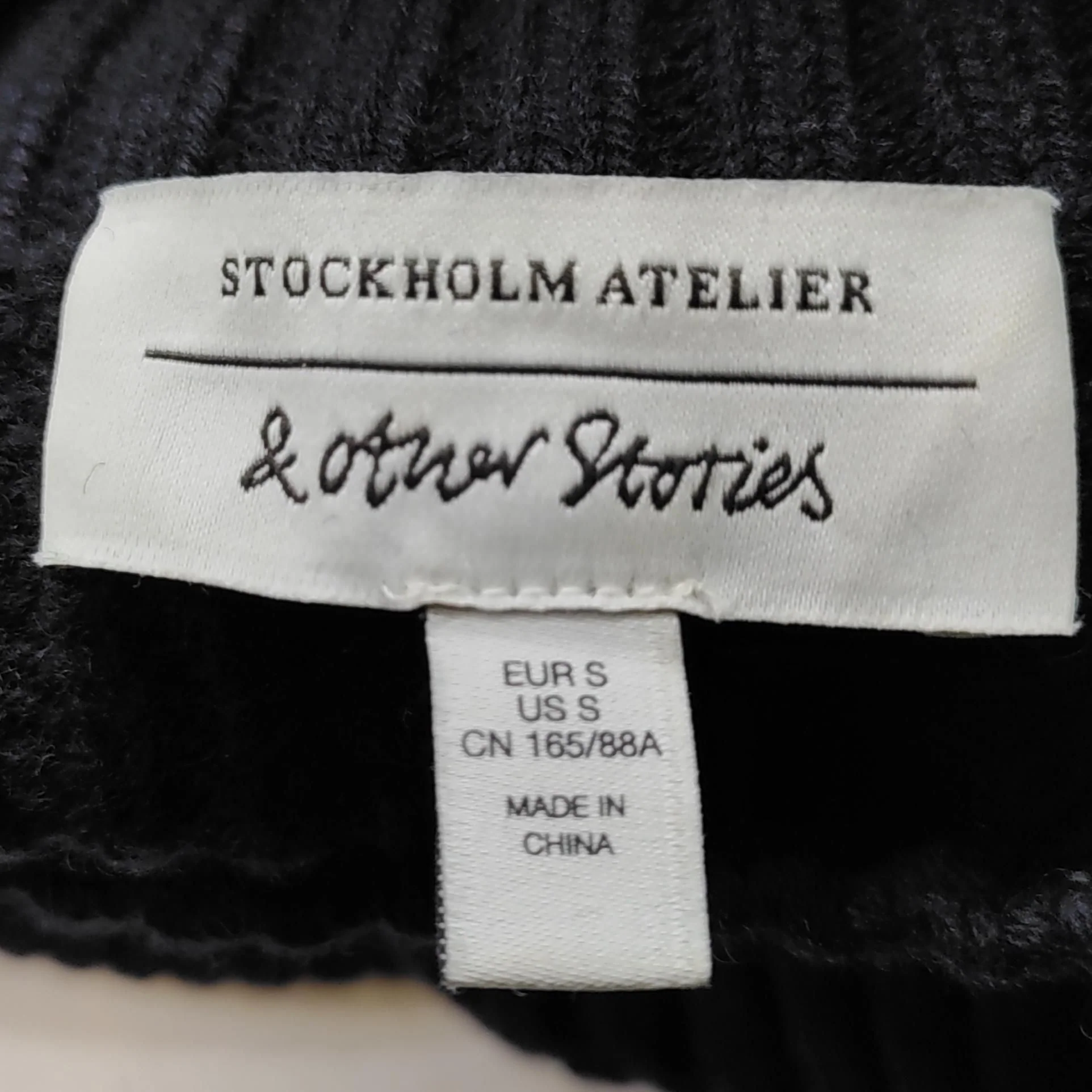 & Other Stories Women's Jumper S Black Polyamide with Wool High Neck Vest - Image 5