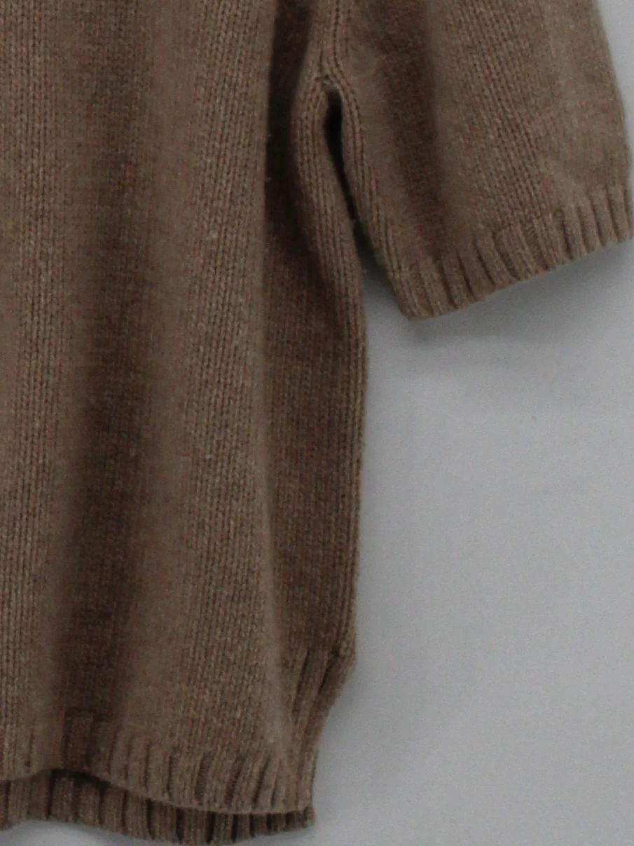 & Other Stories Women's Jumper S Brown Wool with Cashmere Round Neck Pullover - Image 4