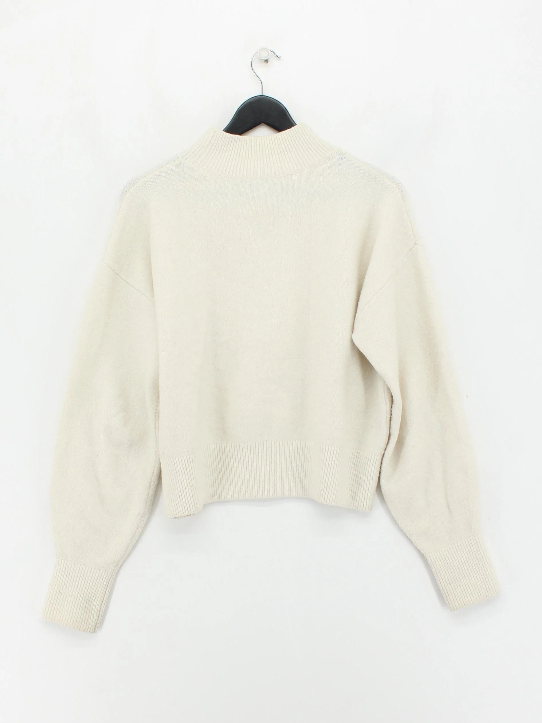 & Other Stories Women's Jumper S Cream 100% Other Mock Neck Pullover - Image 2