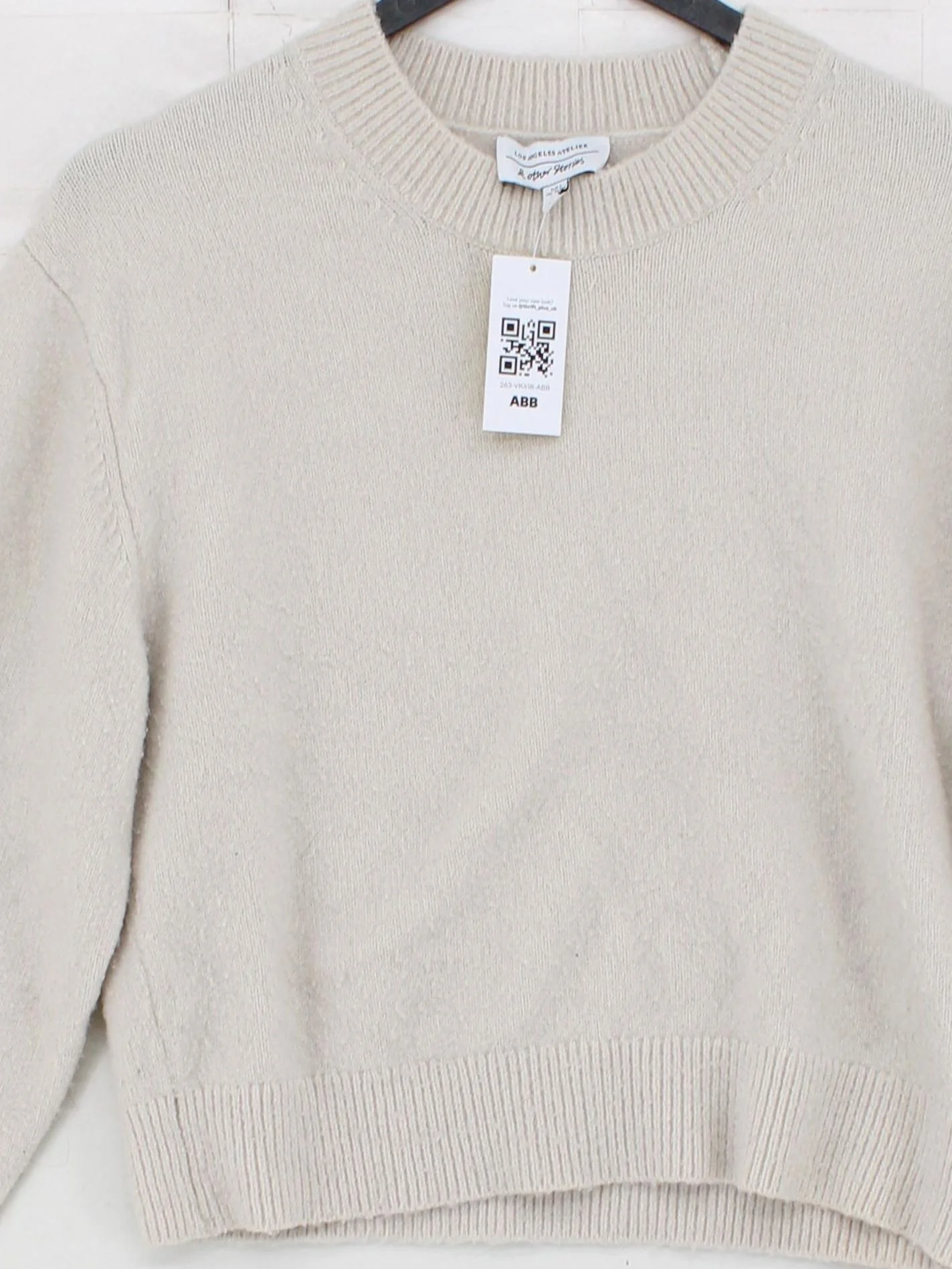 & Other Stories Women's Jumper S Cream Polyester - Image 3