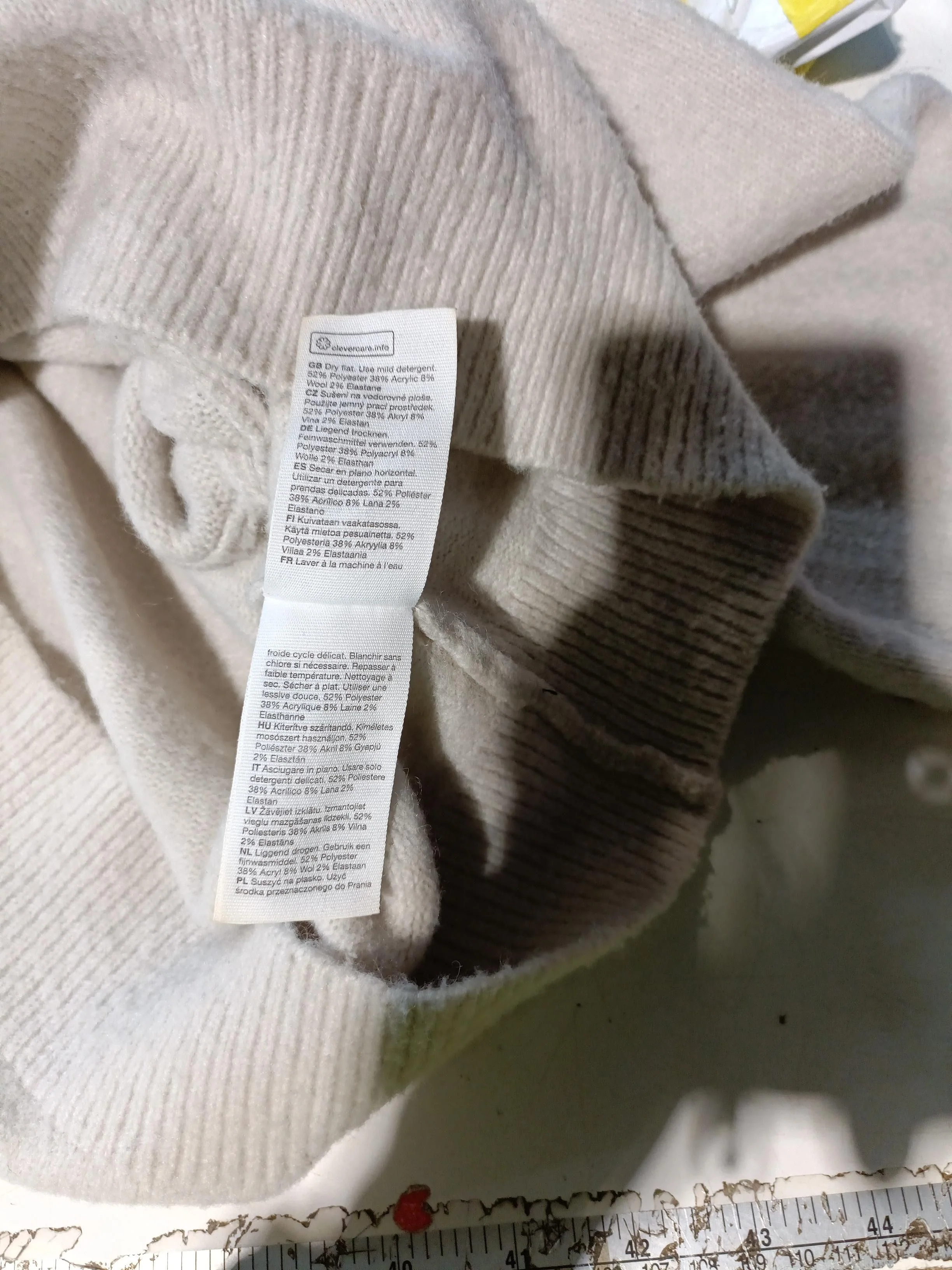 & Other Stories Women's Jumper S Cream Polyester - Image 6