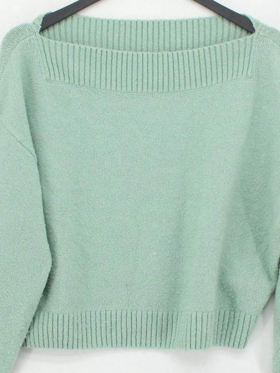 & Other Stories Women's Jumper S Green Acrylic with Polyamide, Wool Pullover - Image 3