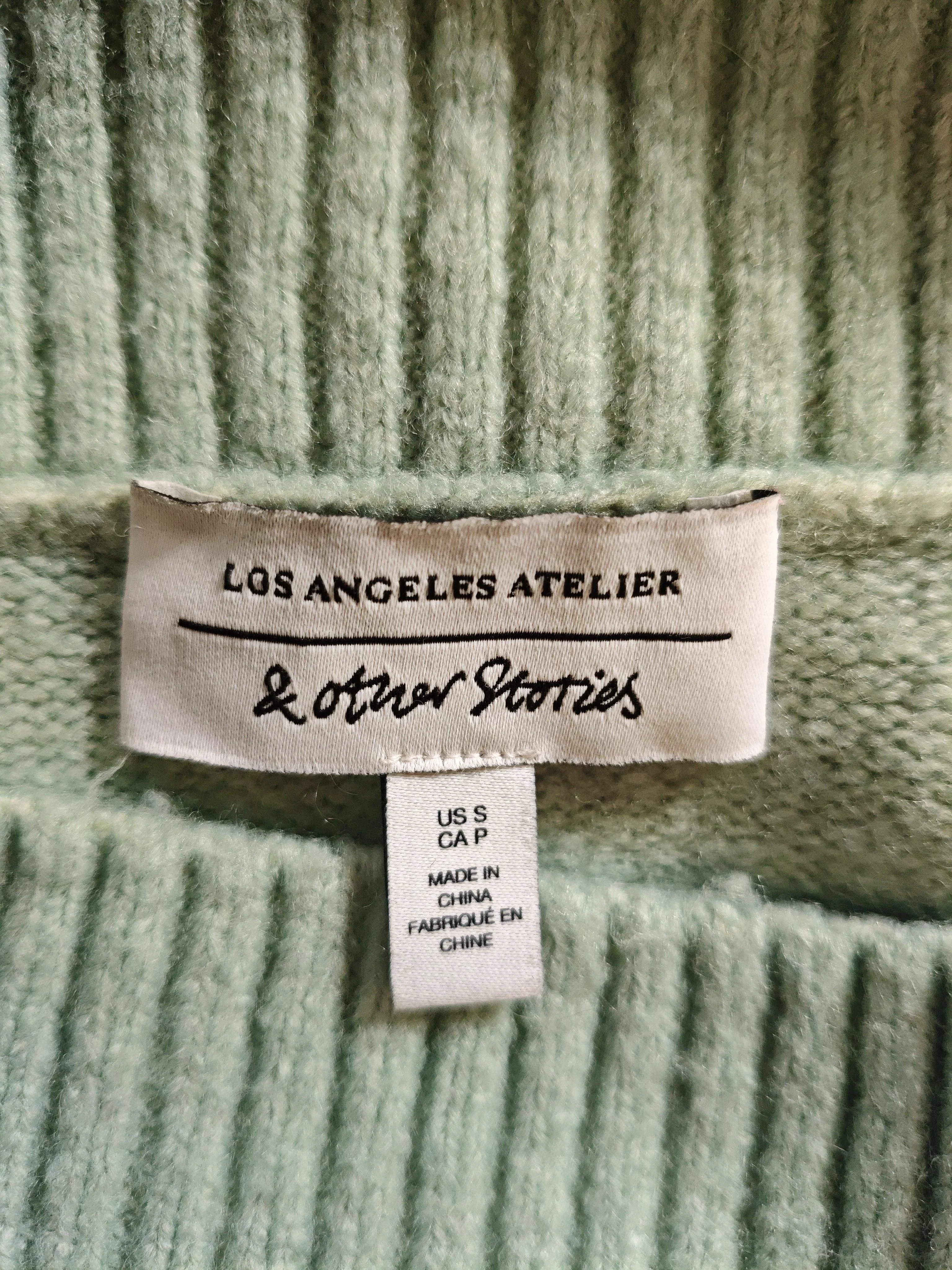 & Other Stories Women's Jumper S Green Acrylic with Polyamide, Wool Pullover - Image 5