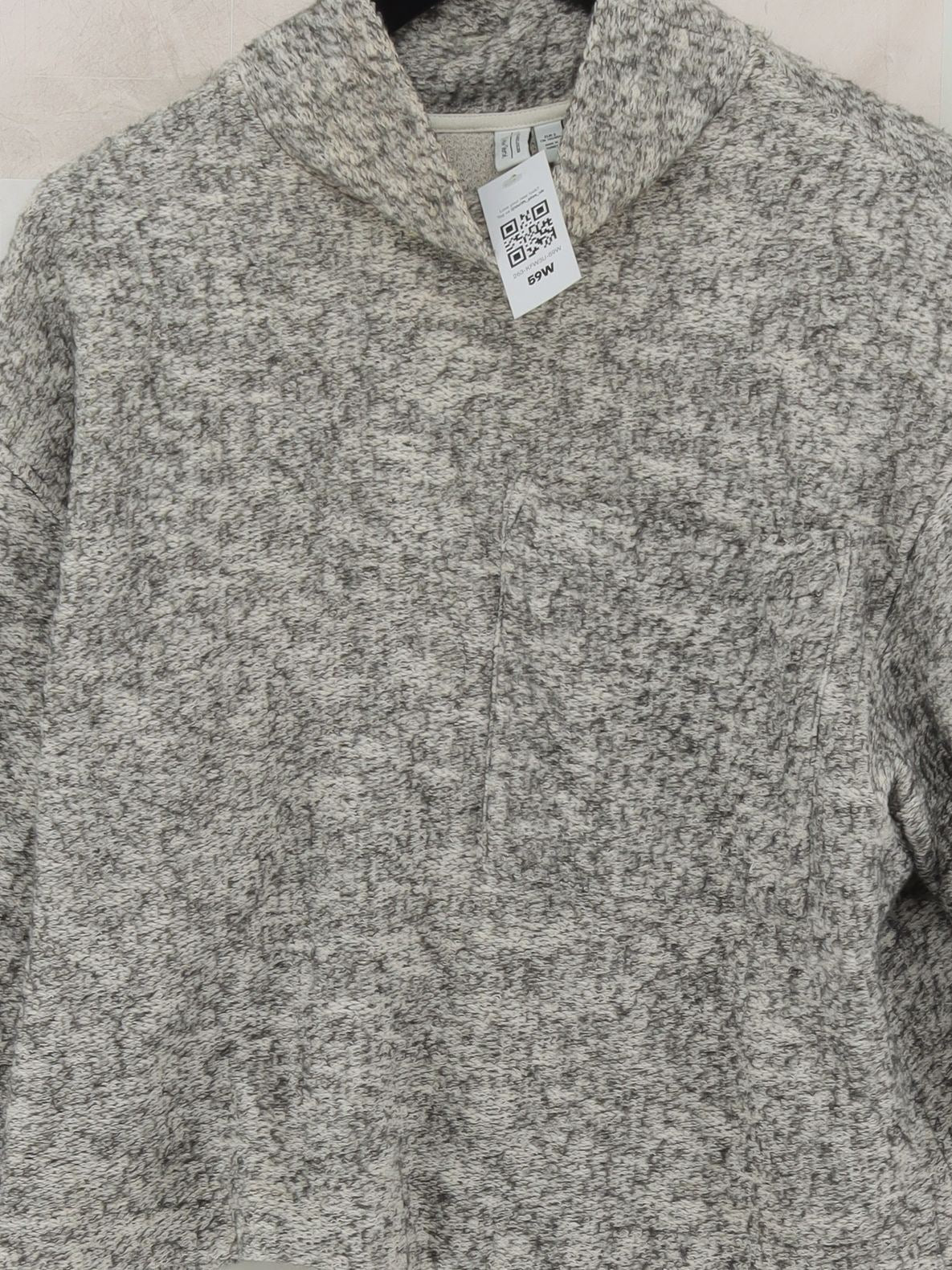 & Other Stories Women's Jumper S Grey Cotton with Polyester High Neck Pullover - Image 3