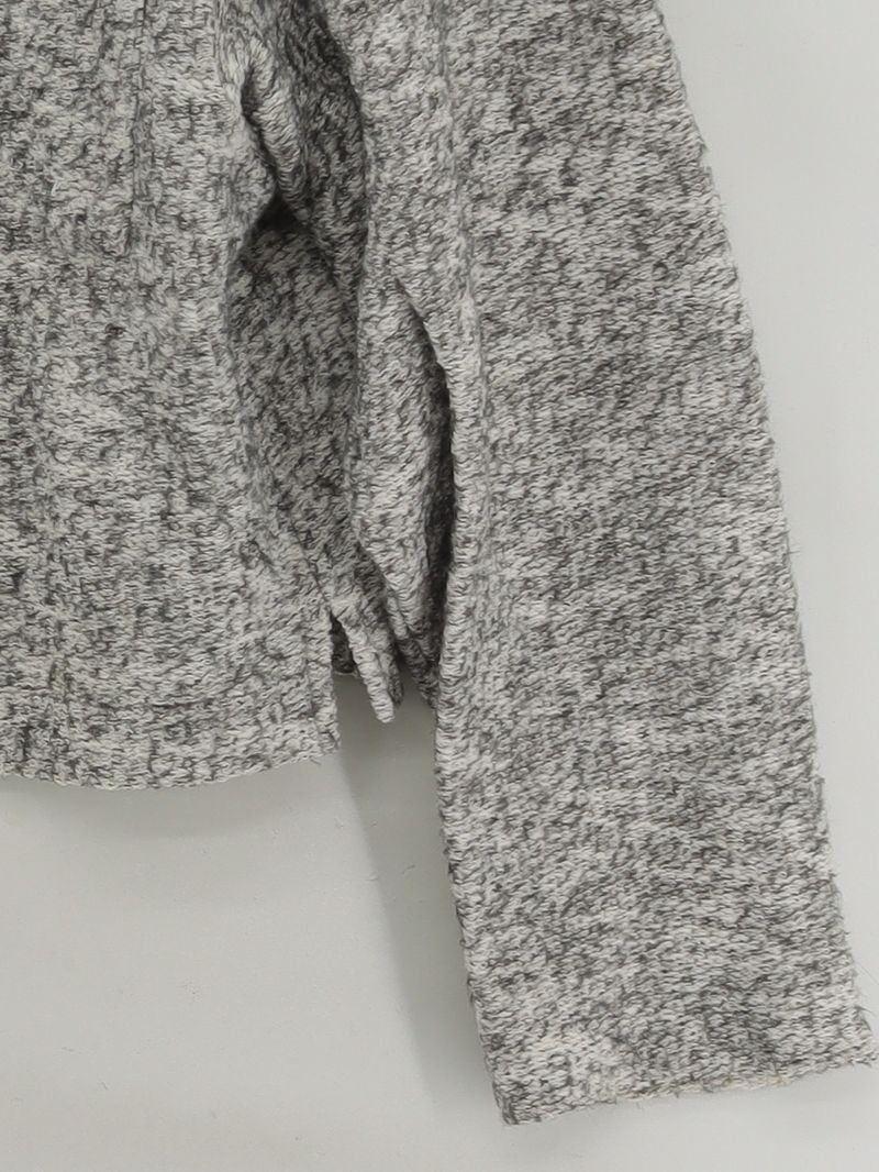& Other Stories Women's Jumper S Grey Cotton with Polyester High Neck Pullover - Image 4