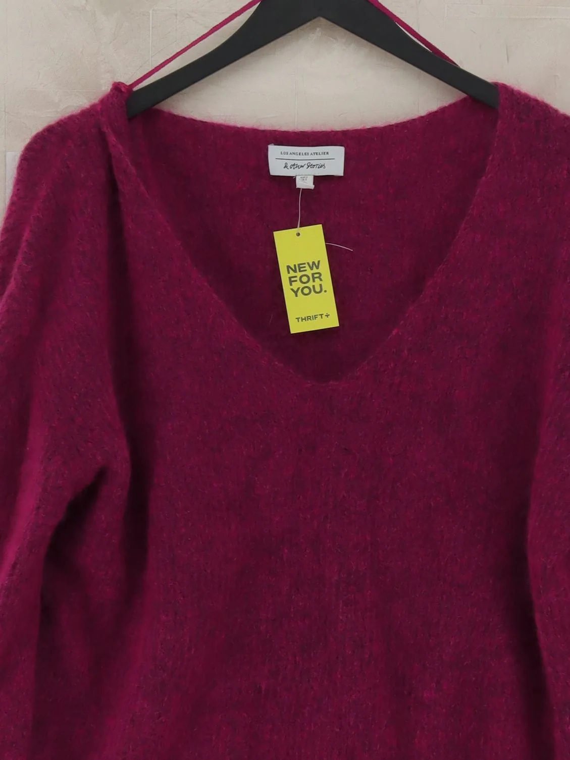 & Other Stories Women's Jumper S Pink Polyamide - Image 3