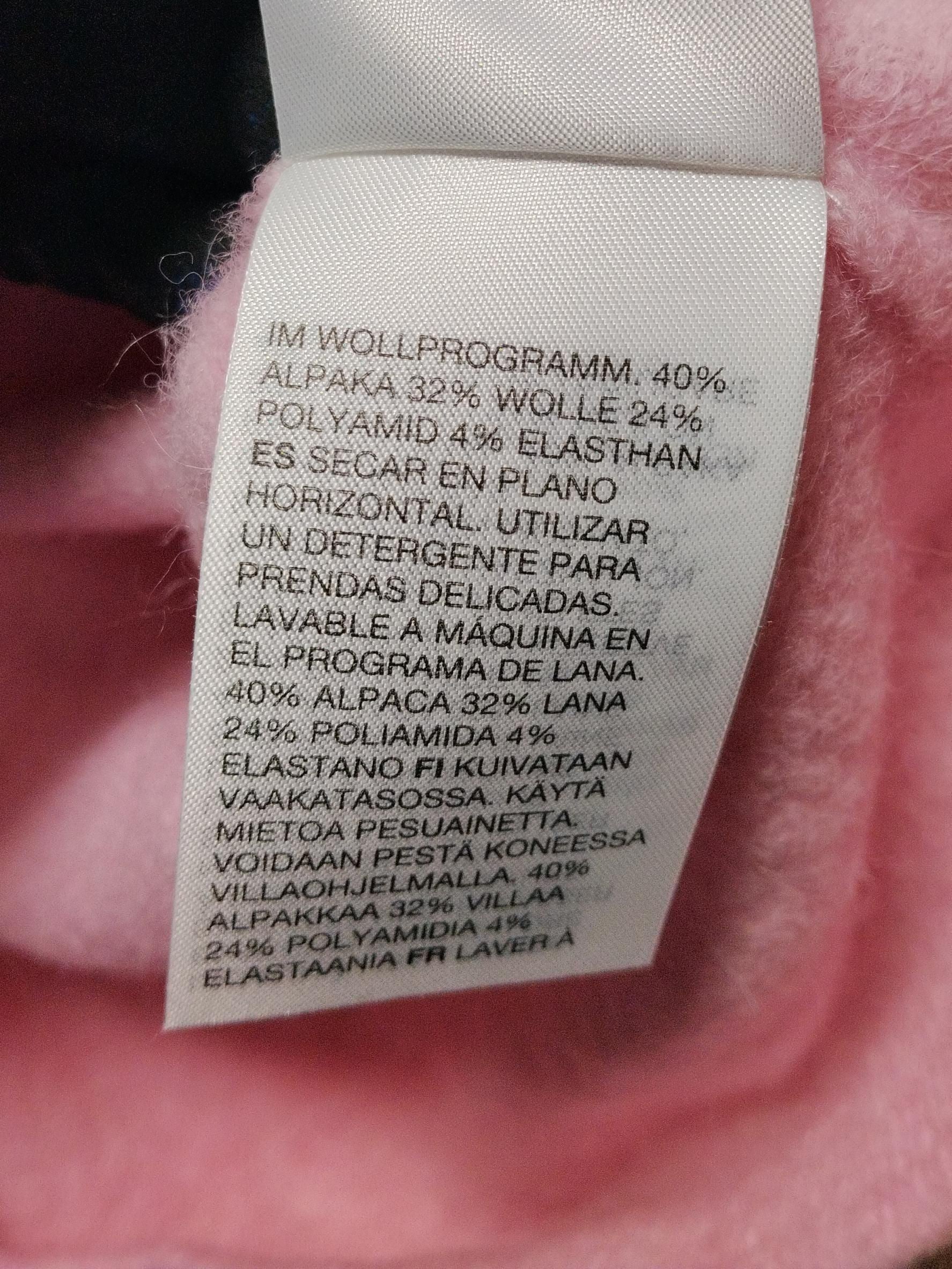 & Other Stories Women's Jumper S Pink Wool with Polyamide, Elastane Pullover - Image 6