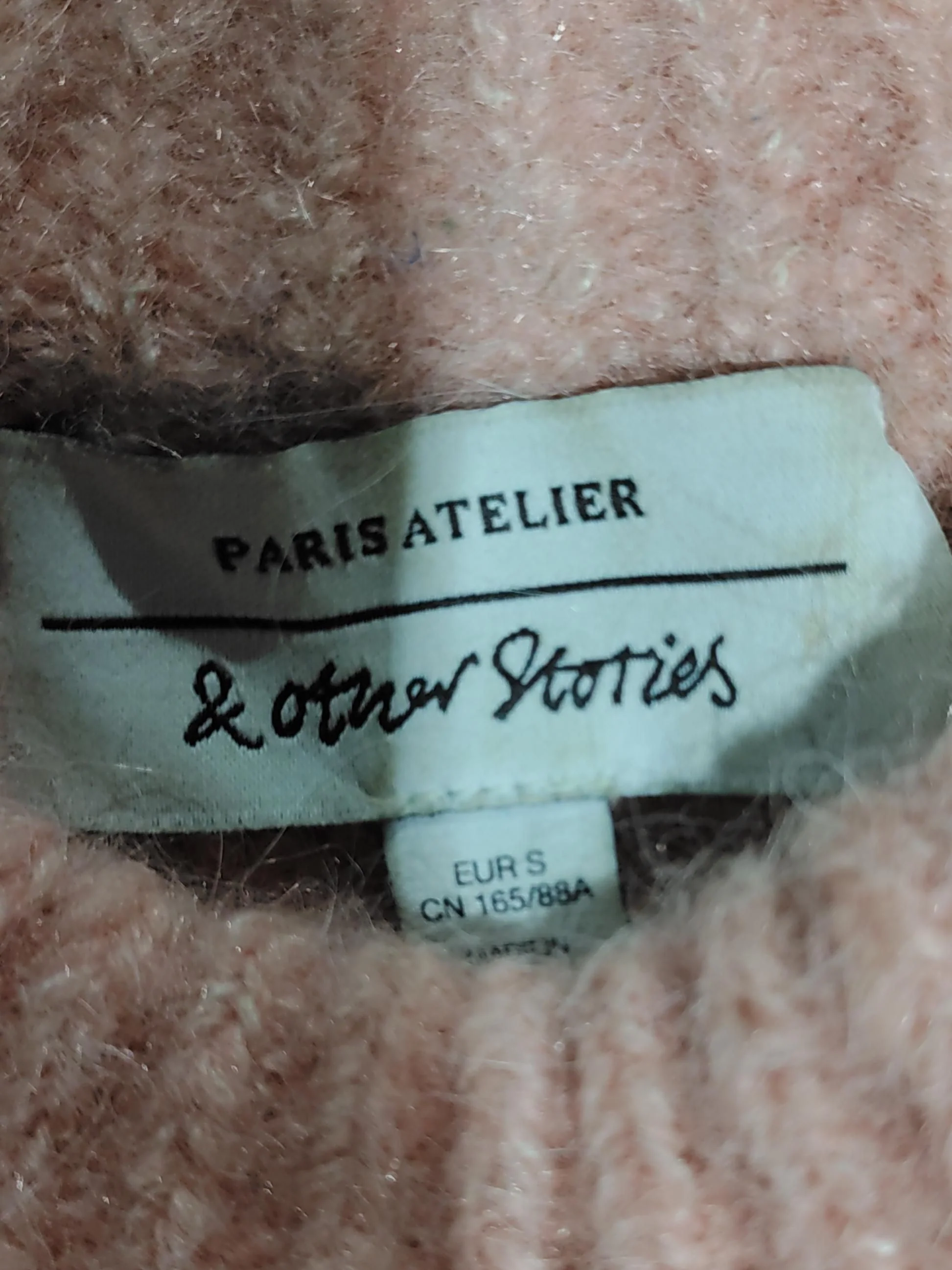 & Other Stories Women's Jumper S Pink Wool with Polyamide, Viscose Pullover - Image 6