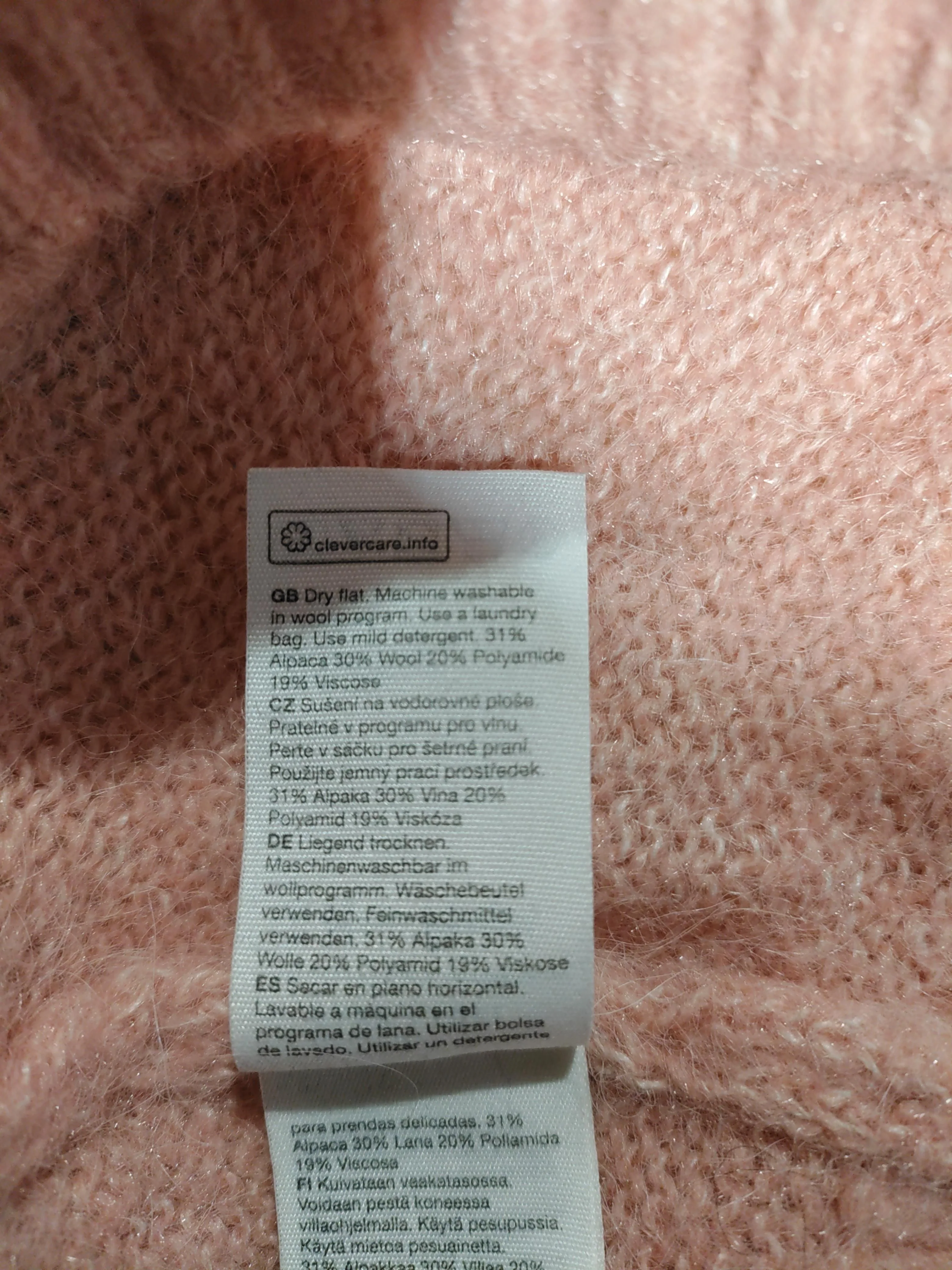 & Other Stories Women's Jumper S Pink Wool with Polyamide, Viscose Pullover - Image 7