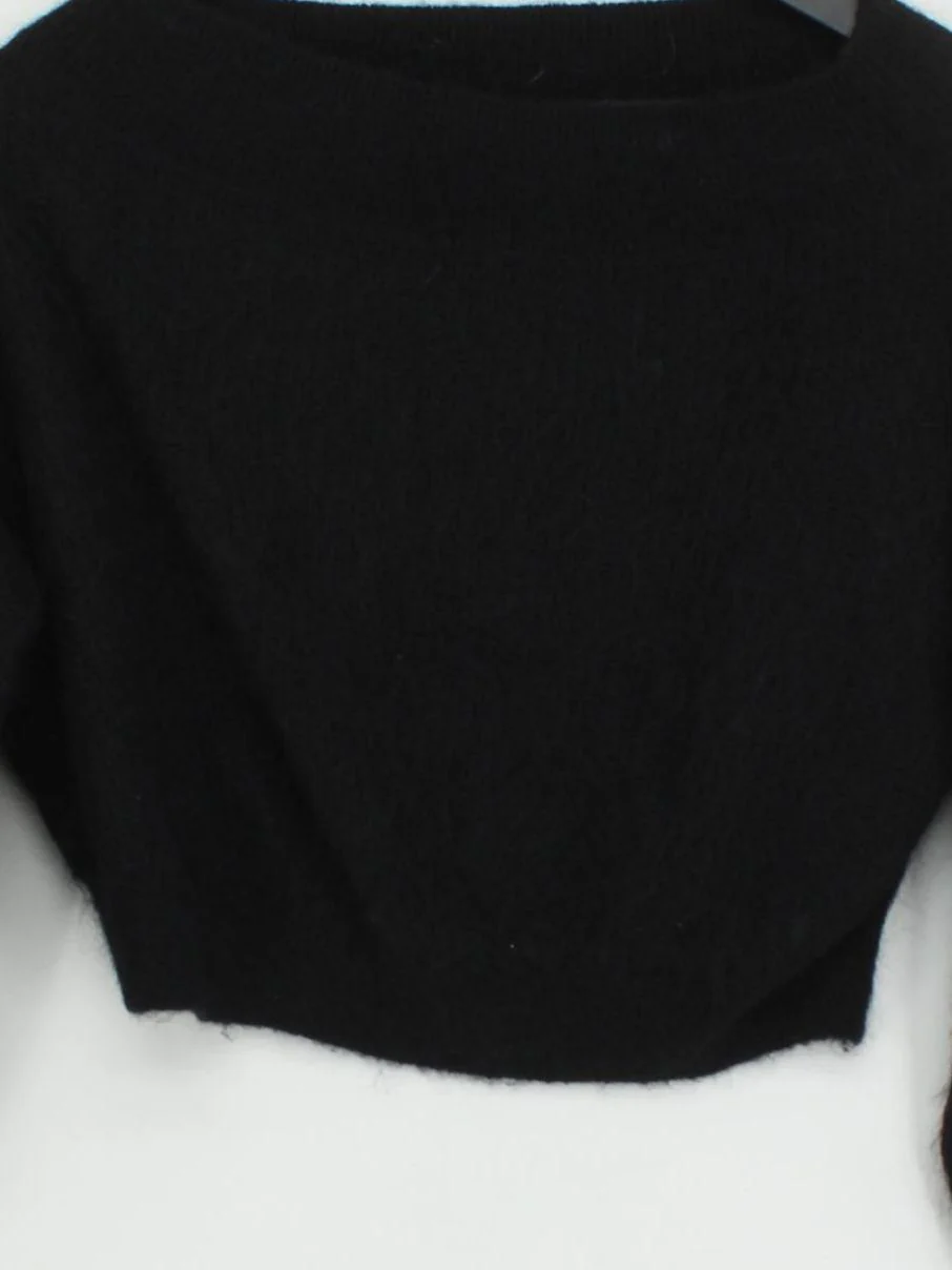 & Other Stories Women's Jumper XS Black Polyamide with Mohair, Wool Pullover - Image 3