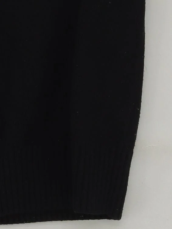 & Other Stories Women's Jumper XS Black Wool with Cotton Crew Neck Vest - Image 4
