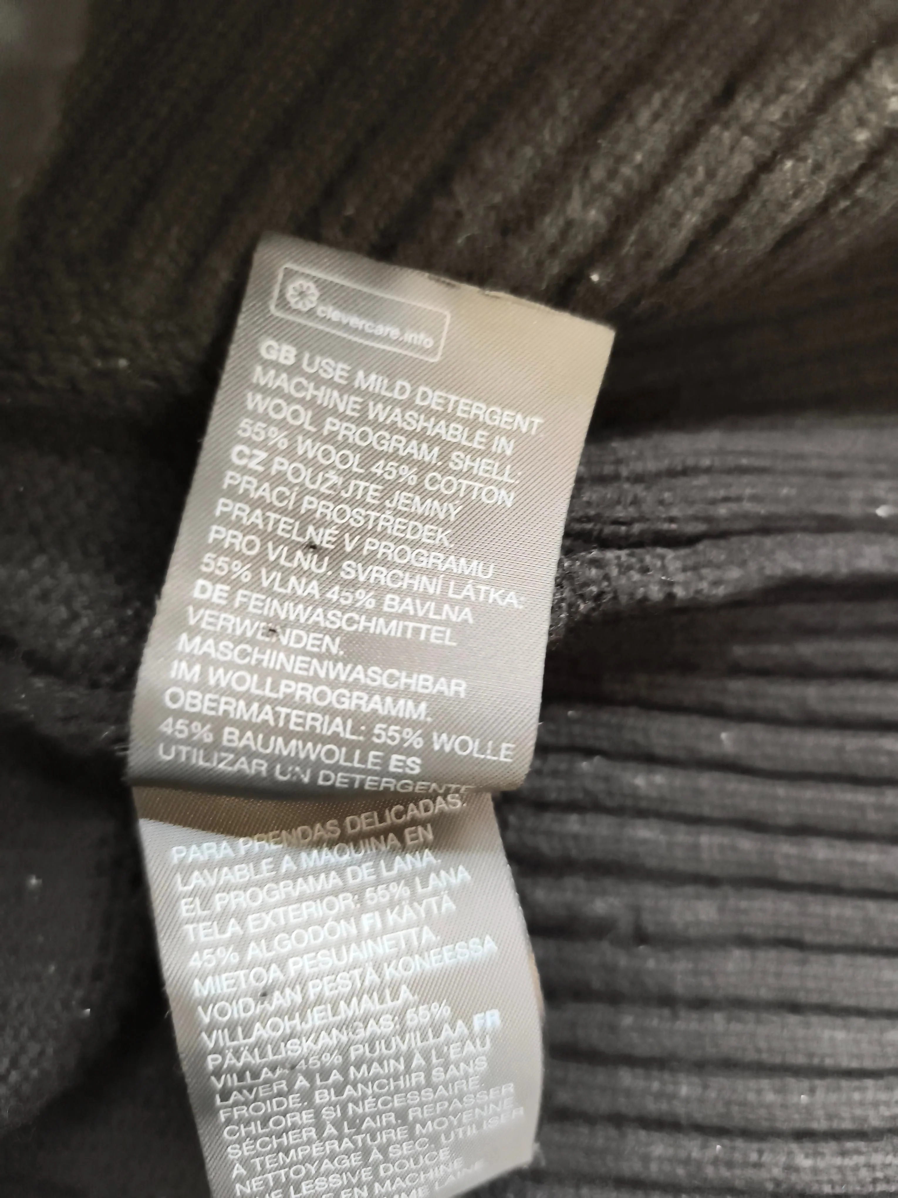 & Other Stories Women's Jumper XS Black Wool with Cotton Crew Neck Vest - Image 7