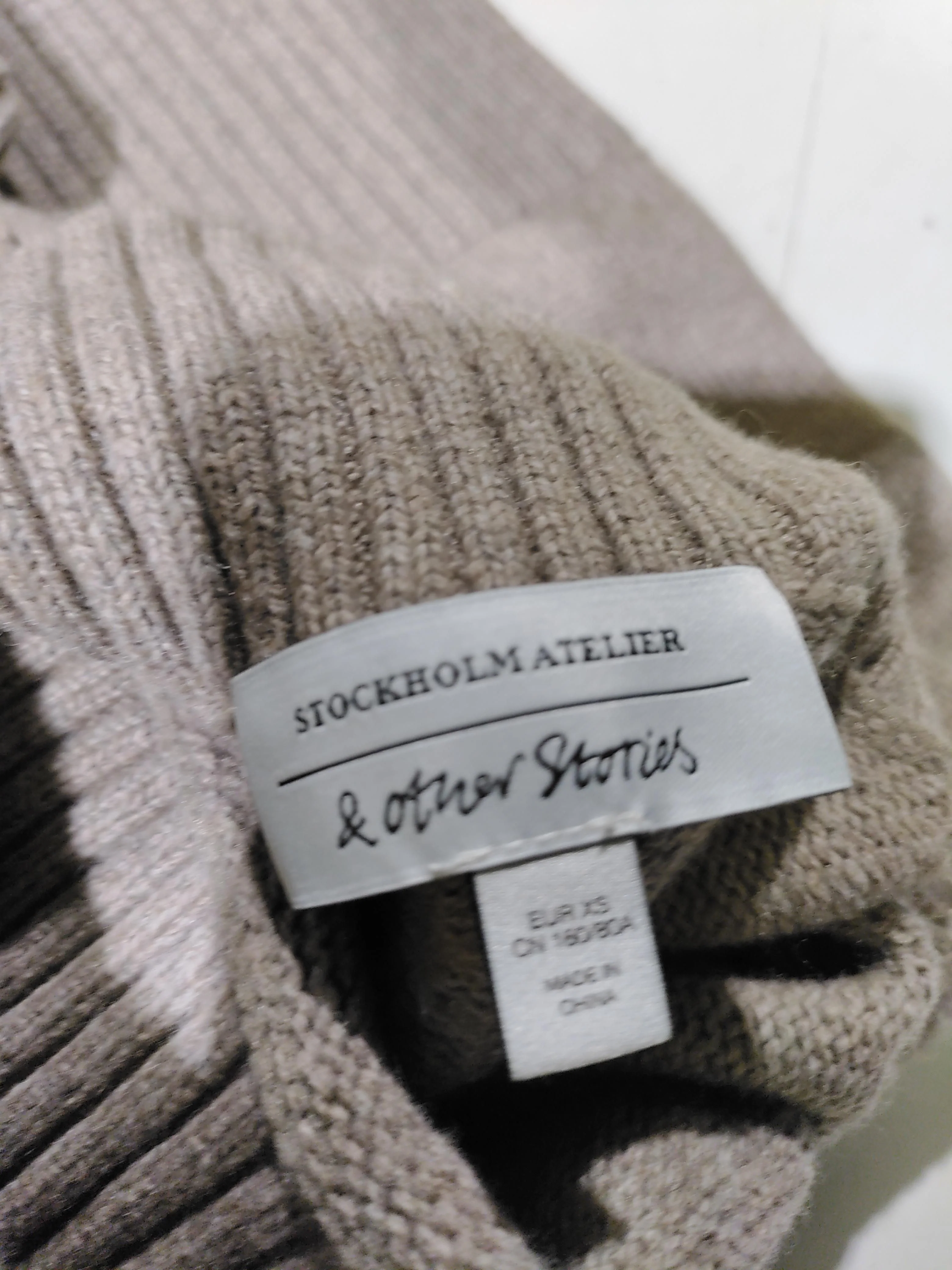 & Other Stories Women's Jumper XS Brown Wool with Cotton, Elastane Pullover - Image 5