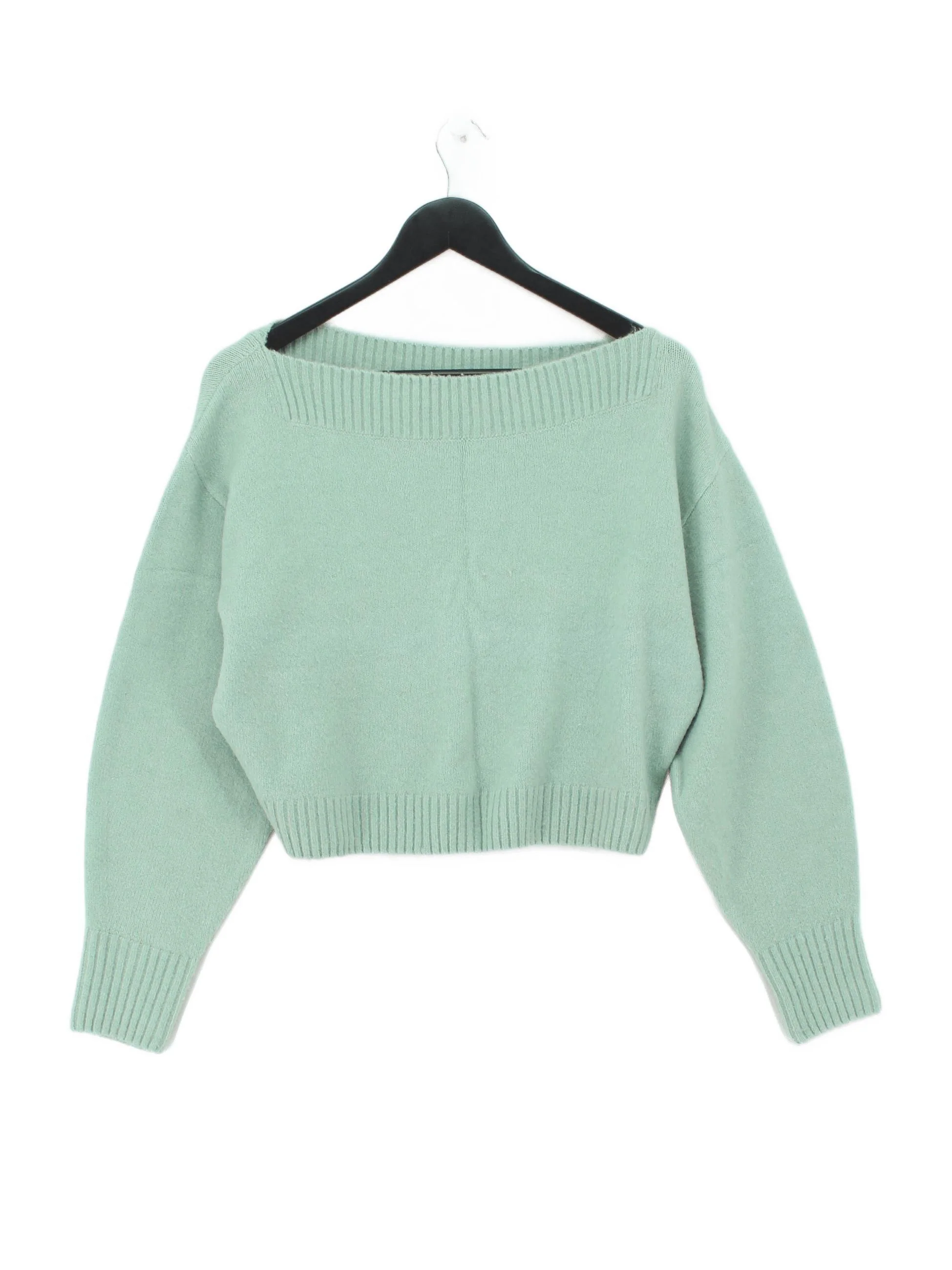 & Other Stories Women's Jumper XS Green 100% Other Round Neck Pullover