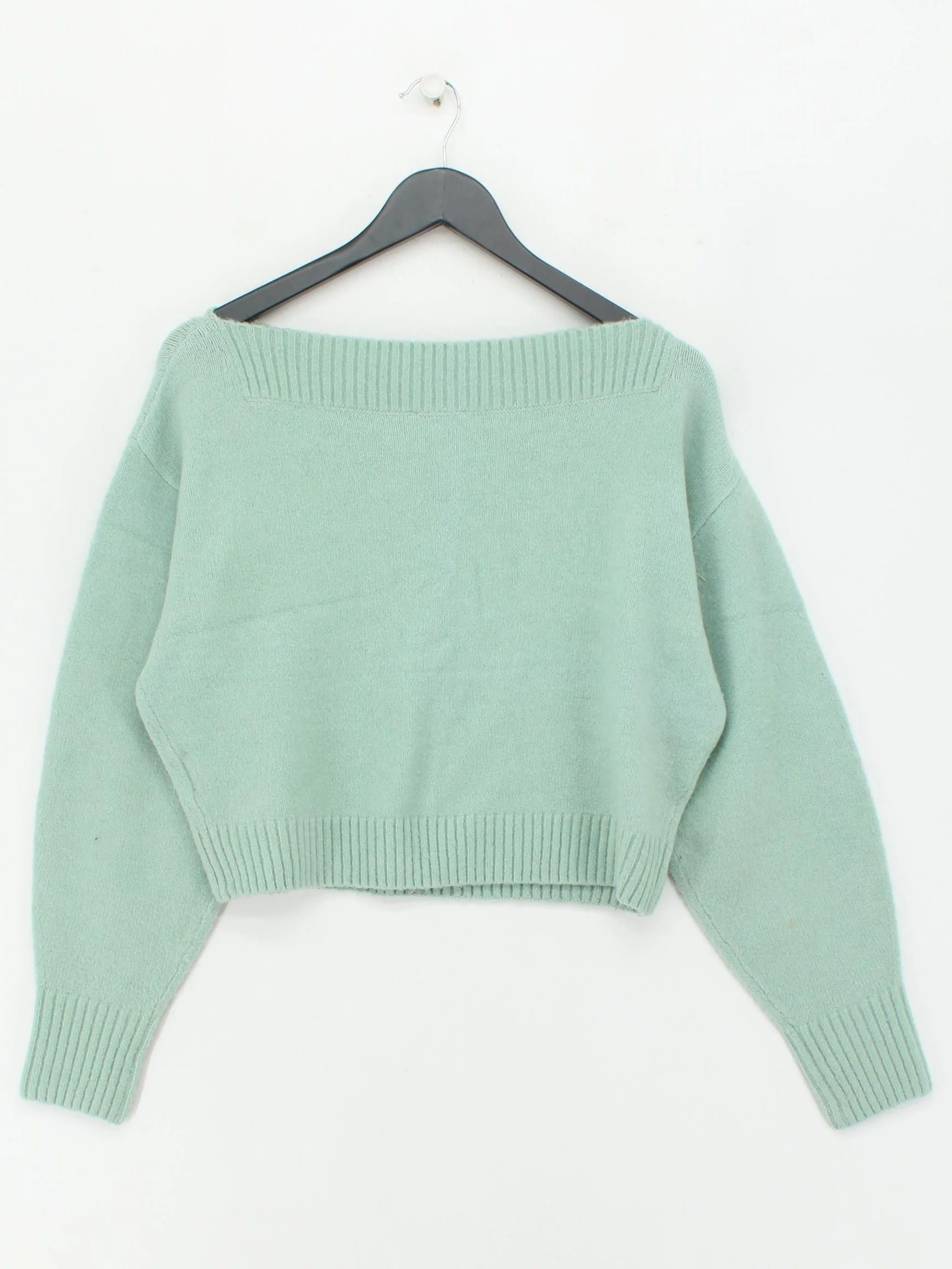 & Other Stories Women's Jumper XS Green 100% Other Round Neck Pullover - Image 2