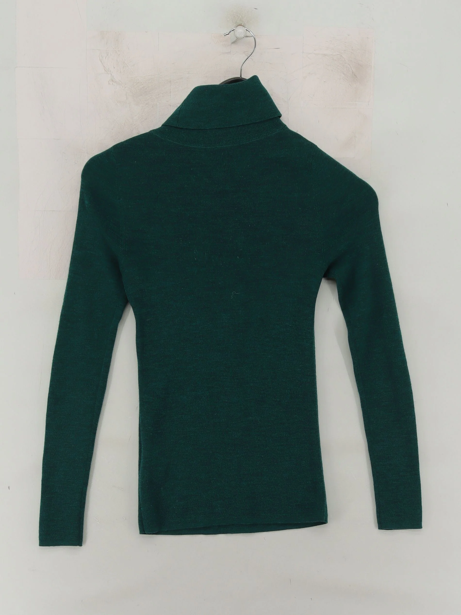 & Other Stories Women's Jumper XS Green 100% Wool High Neck Pullover - Image 2