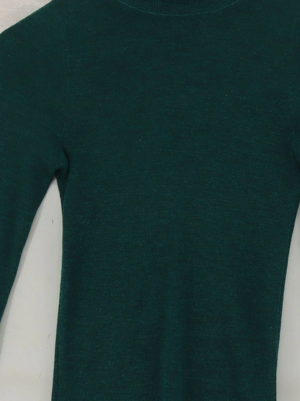 & Other Stories Women's Jumper XS Green 100% Wool High Neck Pullover - Image 3