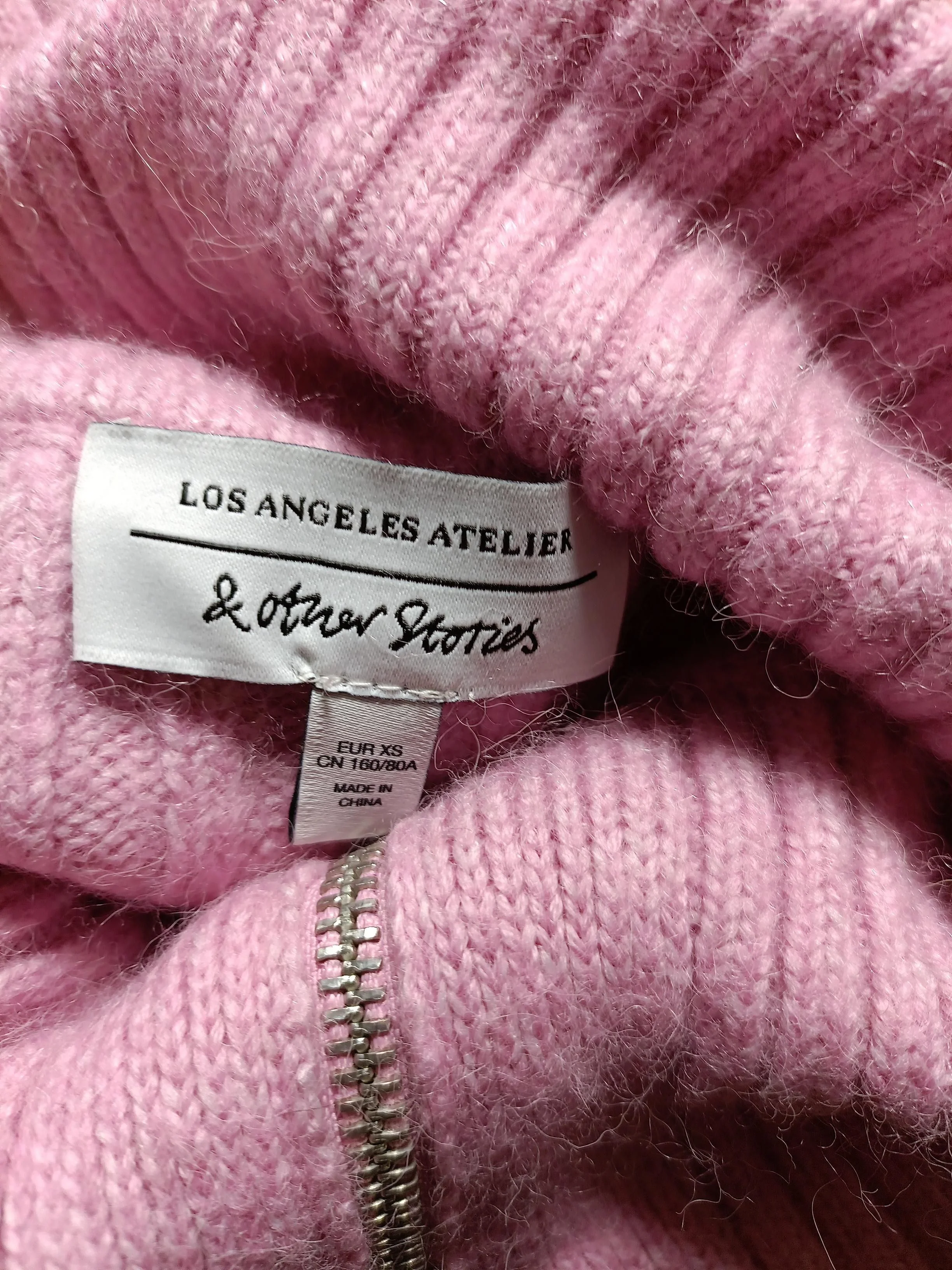 & Other Stories Women's Jumper XS Pink Other with Wool, Polyamide Pullover - Image 6