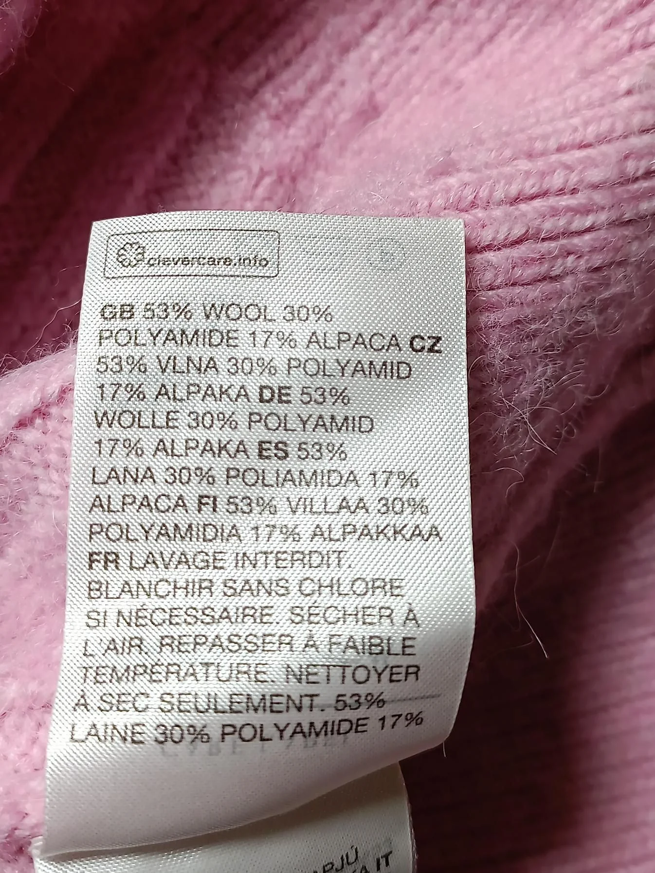 & Other Stories Women's Jumper XS Pink Other with Wool, Polyamide Pullover - Image 7