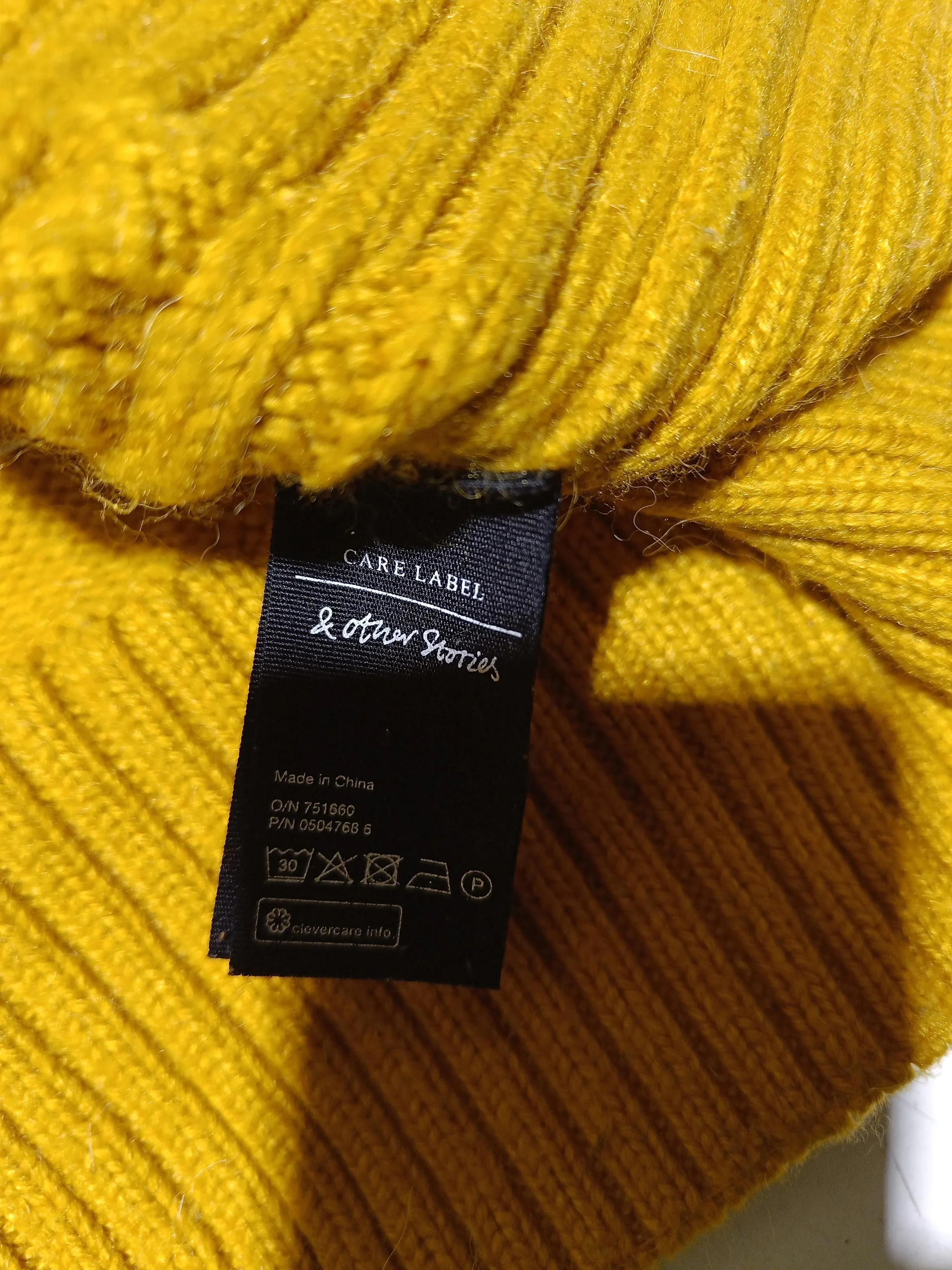 & Other Stories Women's Jumper XS Yellow Polyamide - Image 7