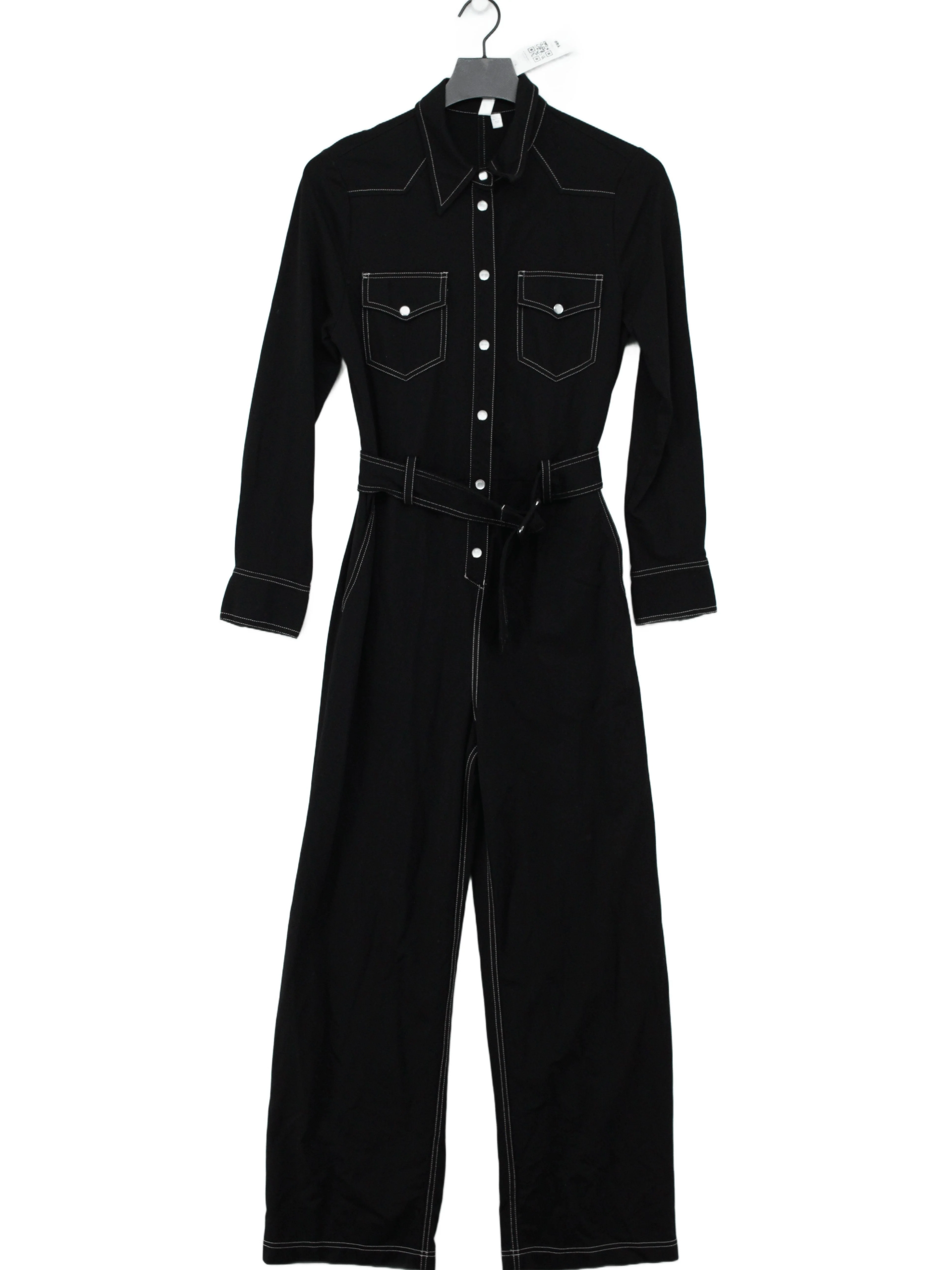 & Other Stories Women's Jumpsuit UK 10 Black Polyamide