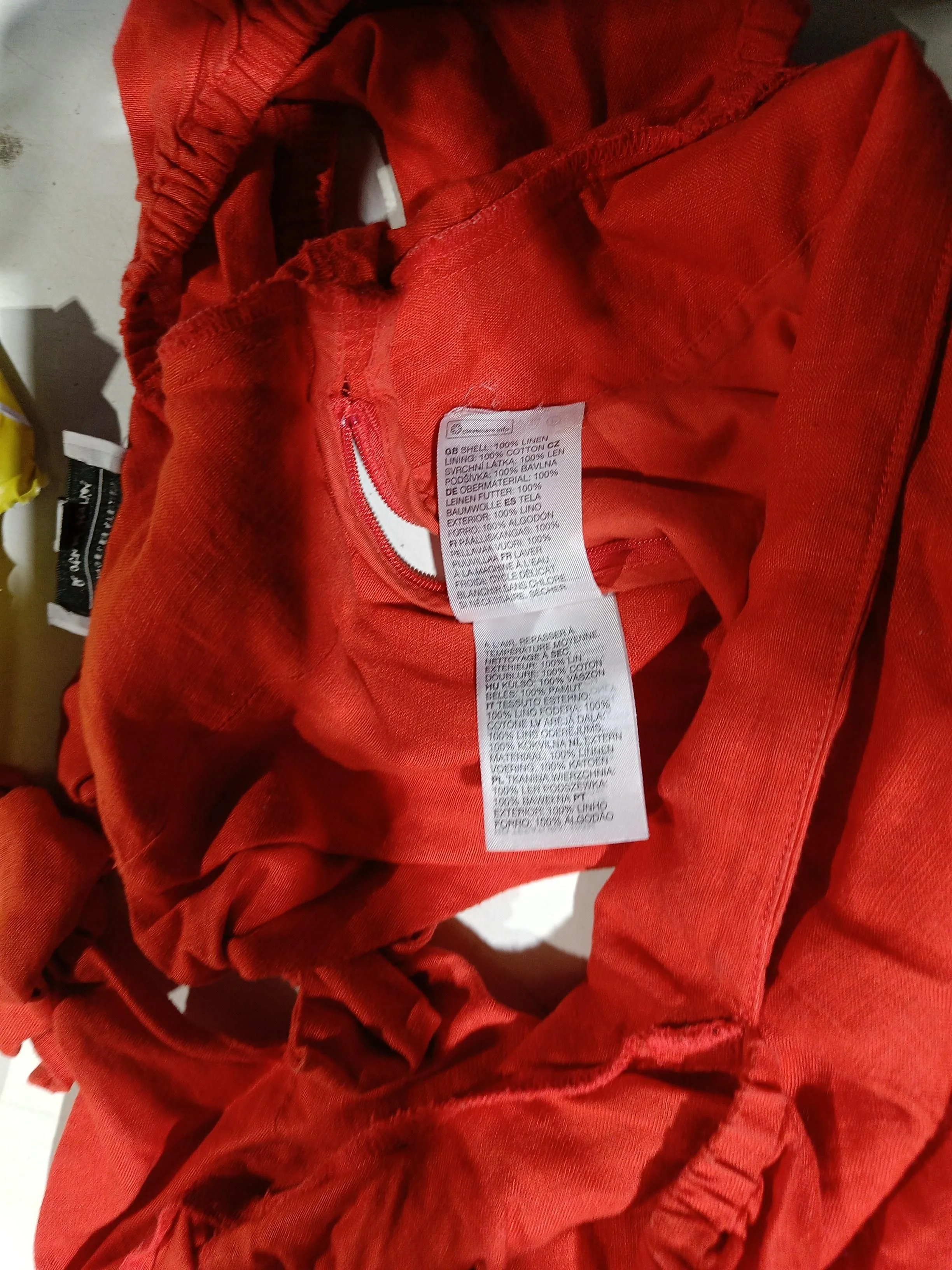 & Other Stories Women's Jumpsuit UK 8 Red Linen with Cotton Wide-Leg Jumpsuit - Image 6
