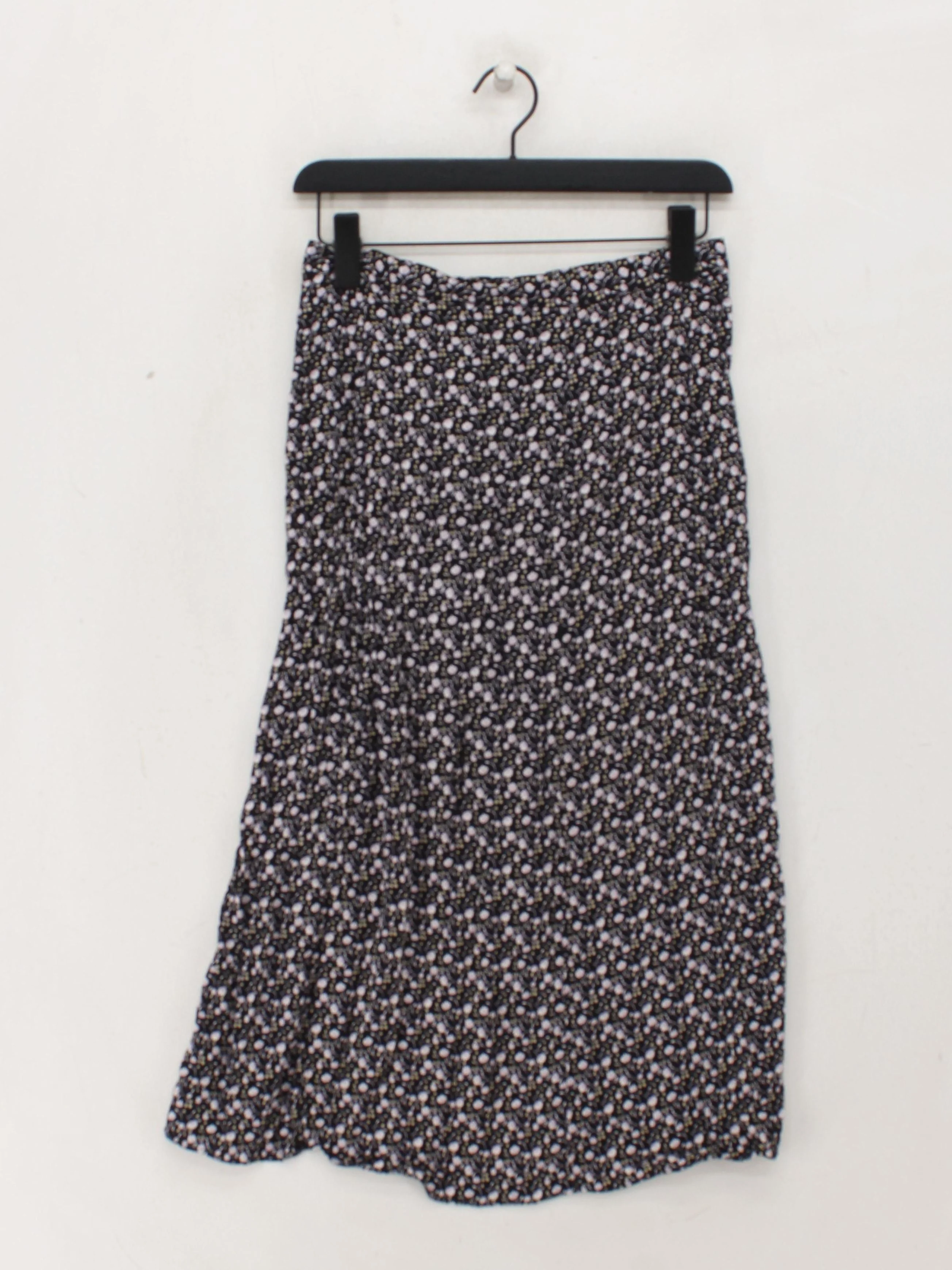& Other Stories Women's Midi Skirt S Black Floral 100% Viscose Midi A-Line - Image 2