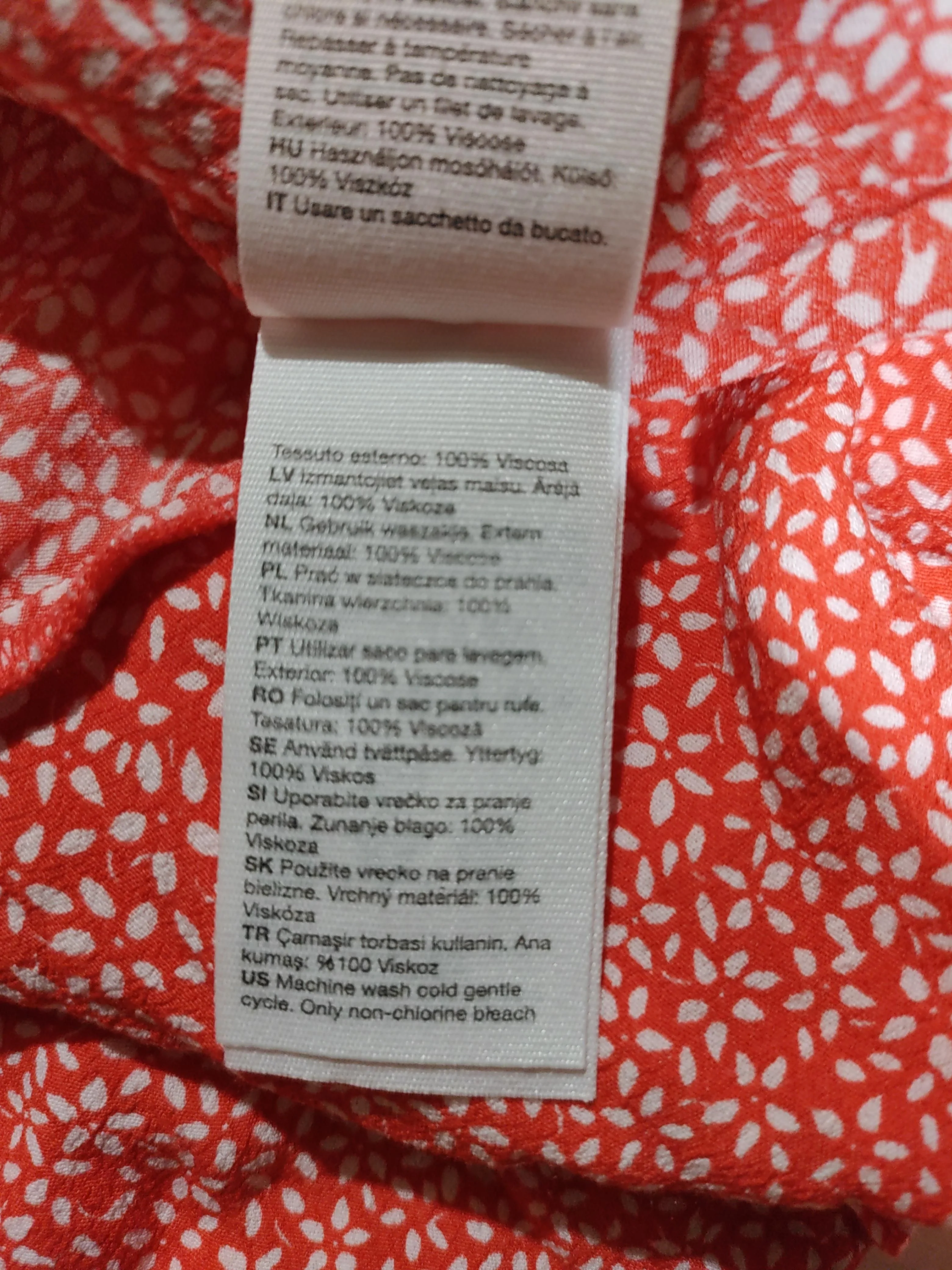 & Other Stories Women's Midi Skirt S Red Floral 100% Viscose Midi Wrap - Image 6