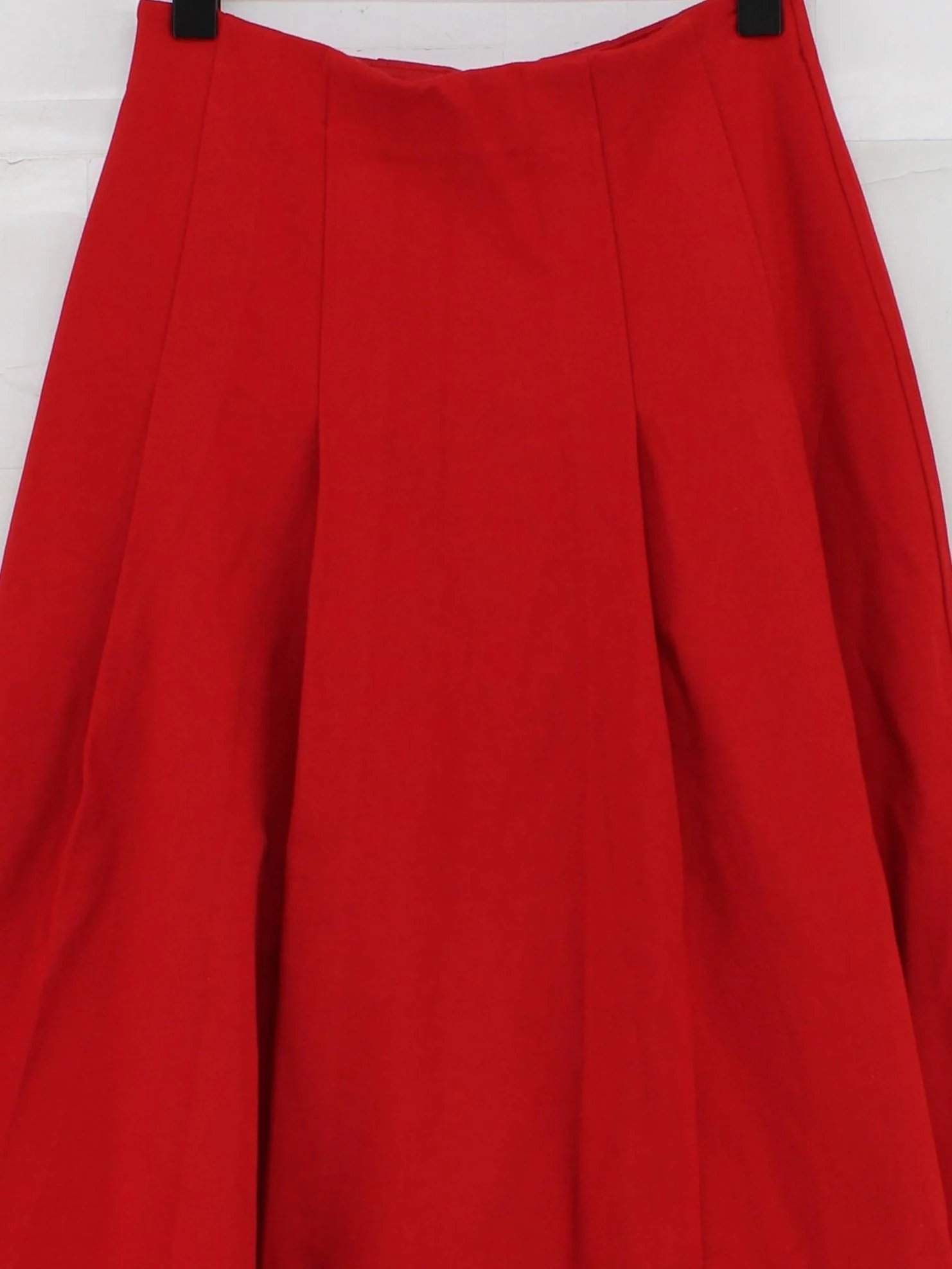 & Other Stories Women's Midi Skirt S Red Viscose with Polyamide, Elastane A-Line - Image 3