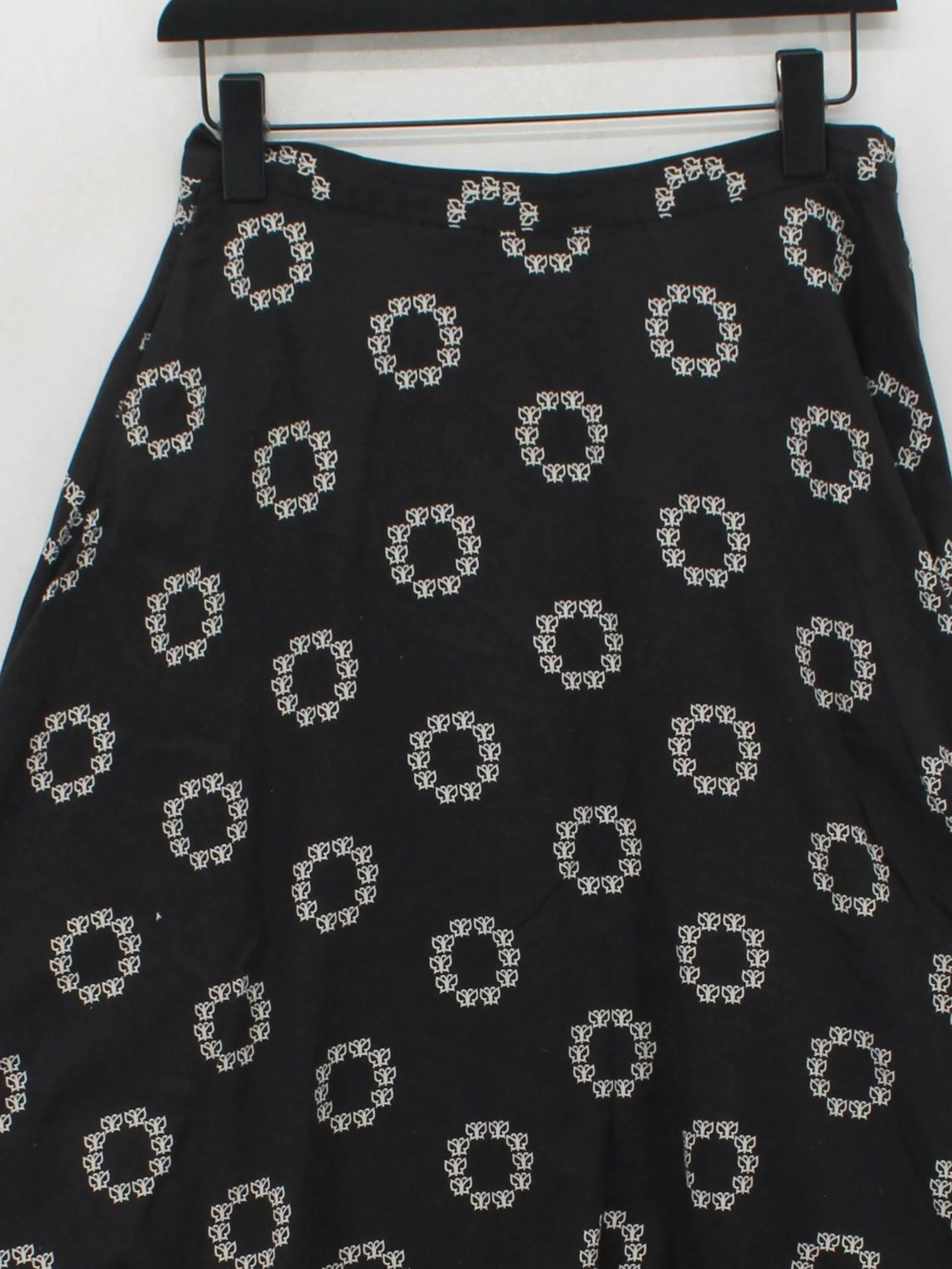 & Other Stories Women's Midi Skirt UK 10 Black 100% Cotton Midi A-Line - Image 3