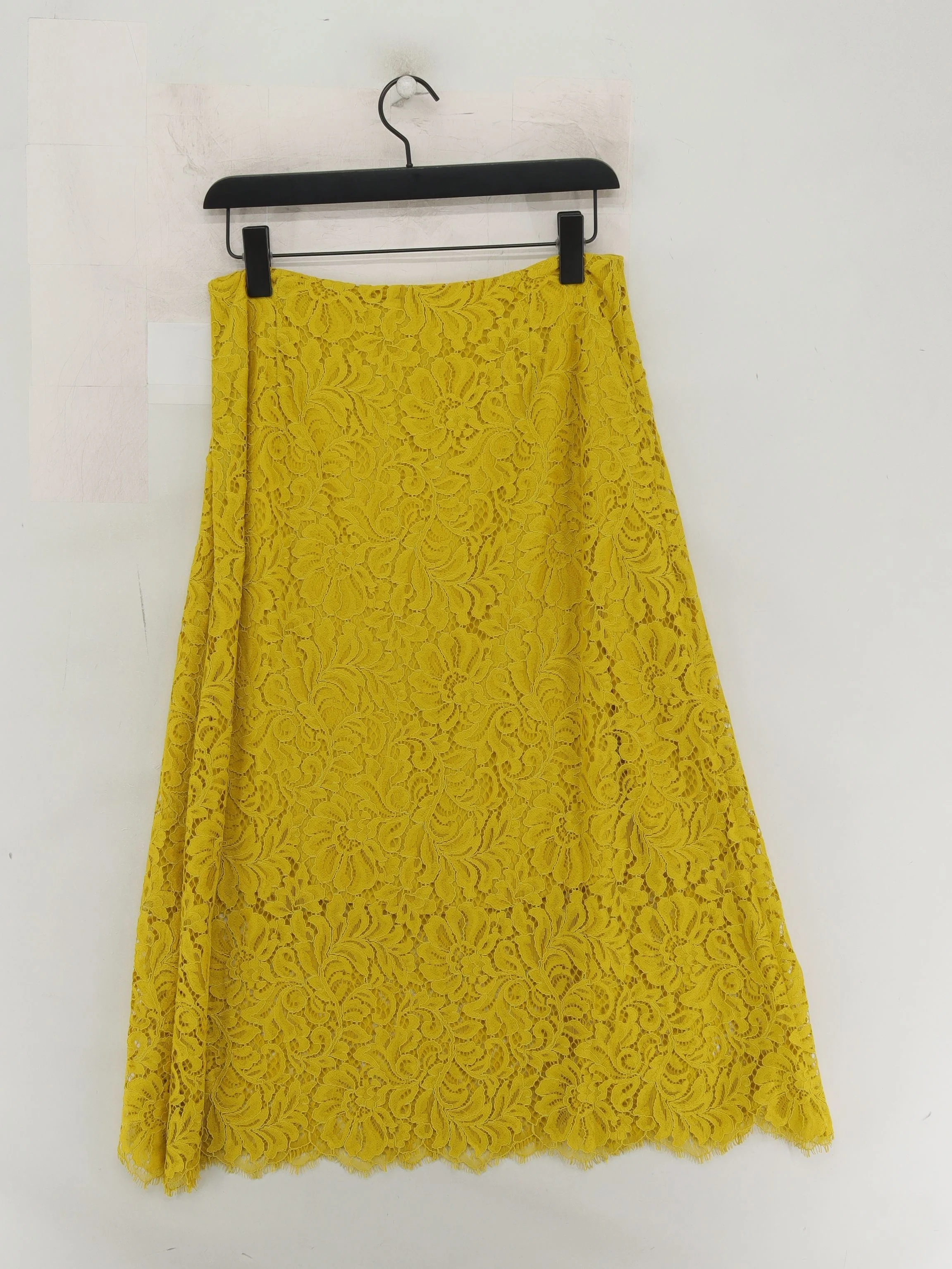 & Other Stories Women's Midi Skirt UK 10 Yellow Polyamide - Image 2