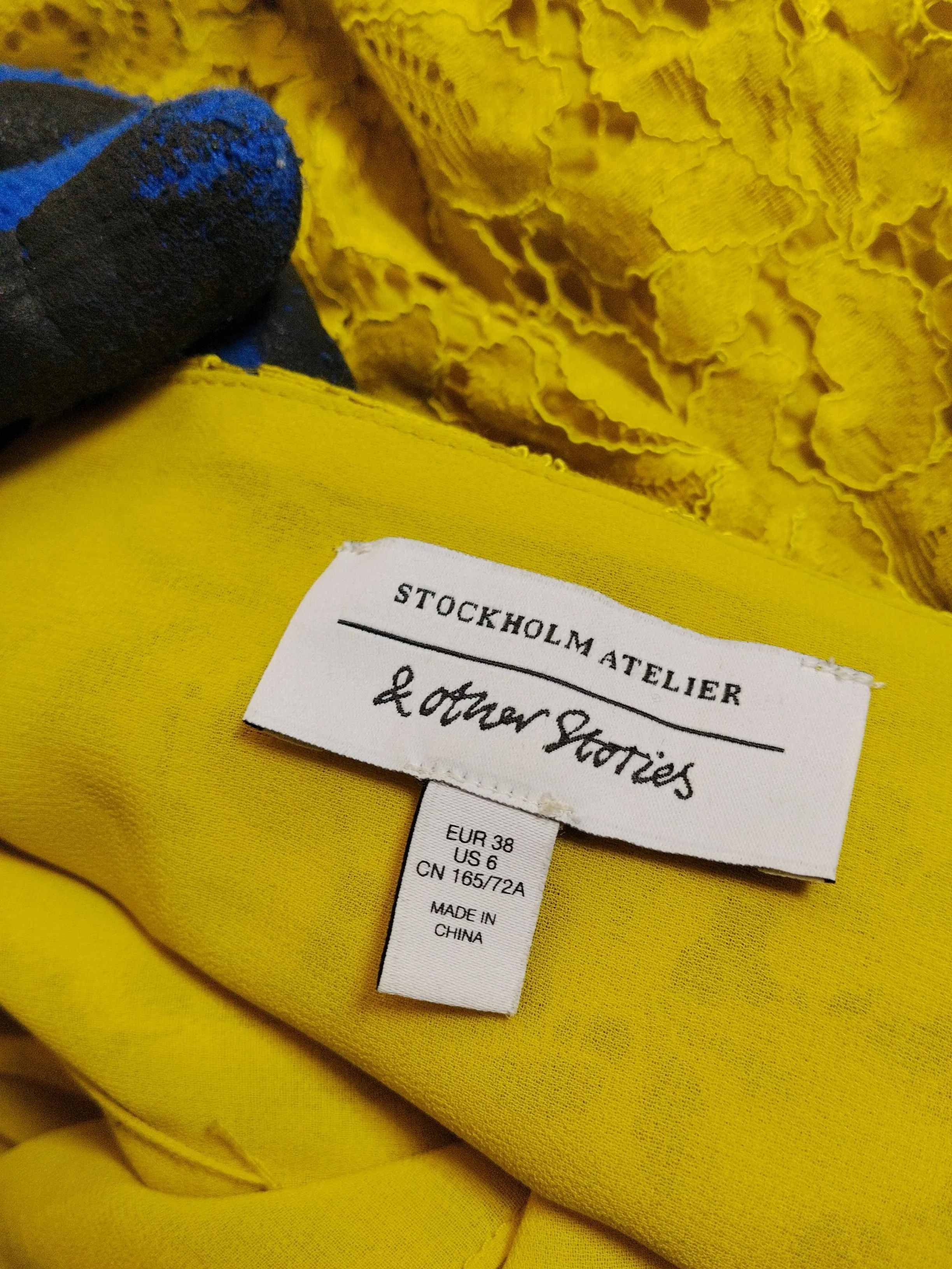& Other Stories Women's Midi Skirt UK 10 Yellow Polyamide - Image 5