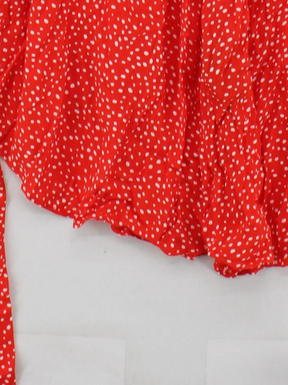 & Other Stories Women's Midi Skirt UK 4 Red Polkadot 100% Viscose Midi Wrap - Image 4