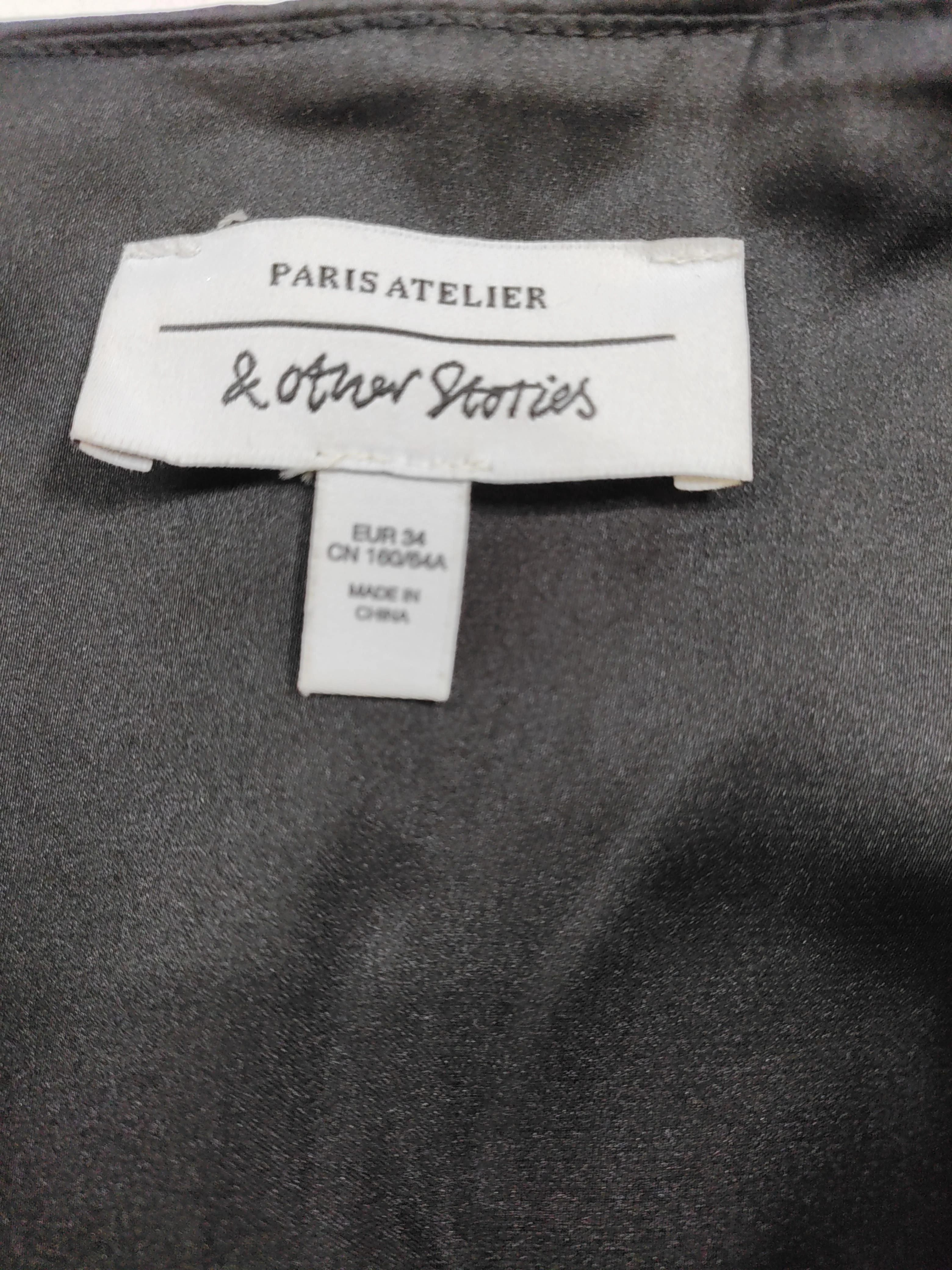 & Other Stories Women's Midi Skirt UK 6 Black Acetate - Image 6