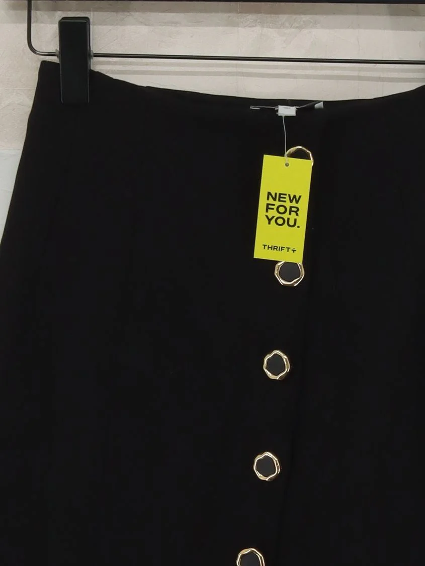 & Other Stories Women's Midi Skirt UK 6 Black Polyester - Image 3
