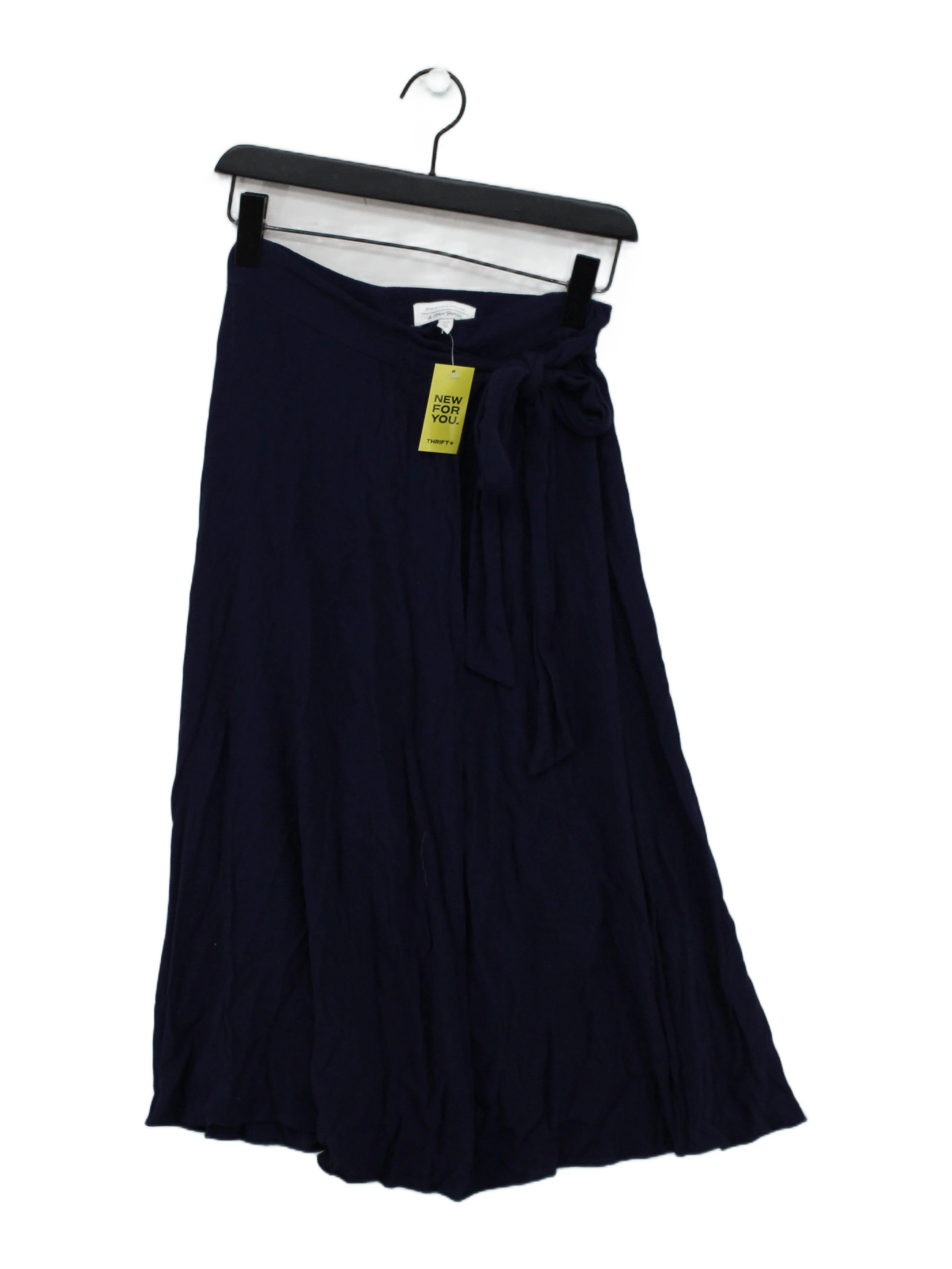 & Other Stories Women's Midi Skirt UK 8 Blue 100% Viscose Midi Wrap
