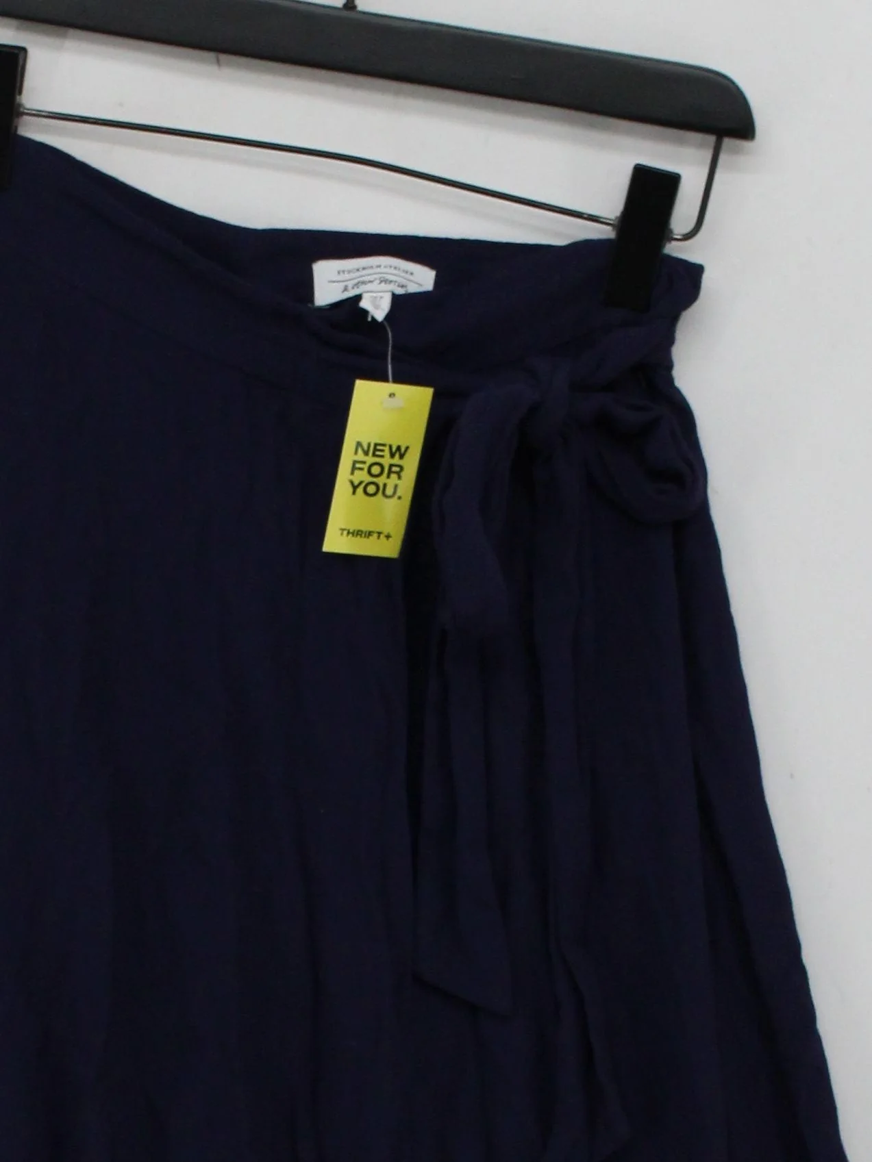 & Other Stories Women's Midi Skirt UK 8 Blue 100% Viscose Midi Wrap - Image 3