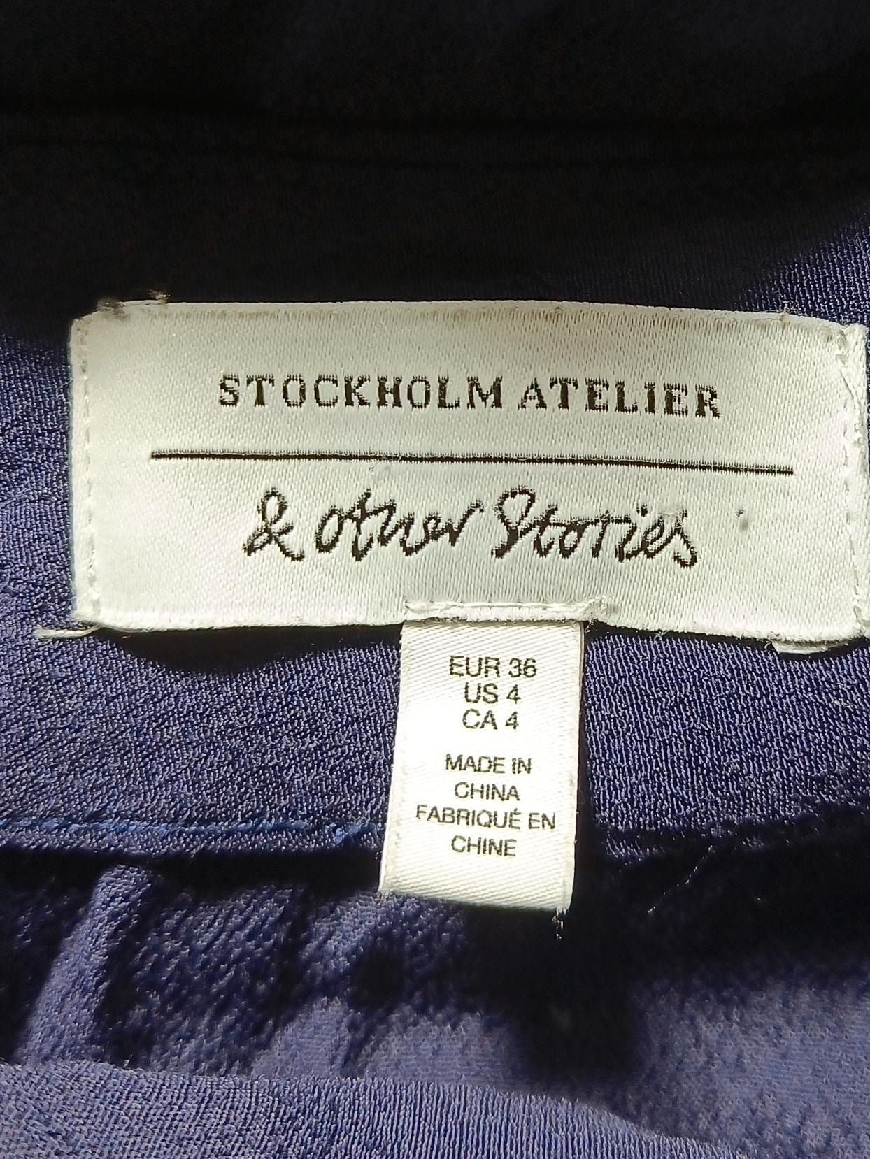 & Other Stories Women's Midi Skirt UK 8 Blue 100% Viscose Midi Wrap - Image 5