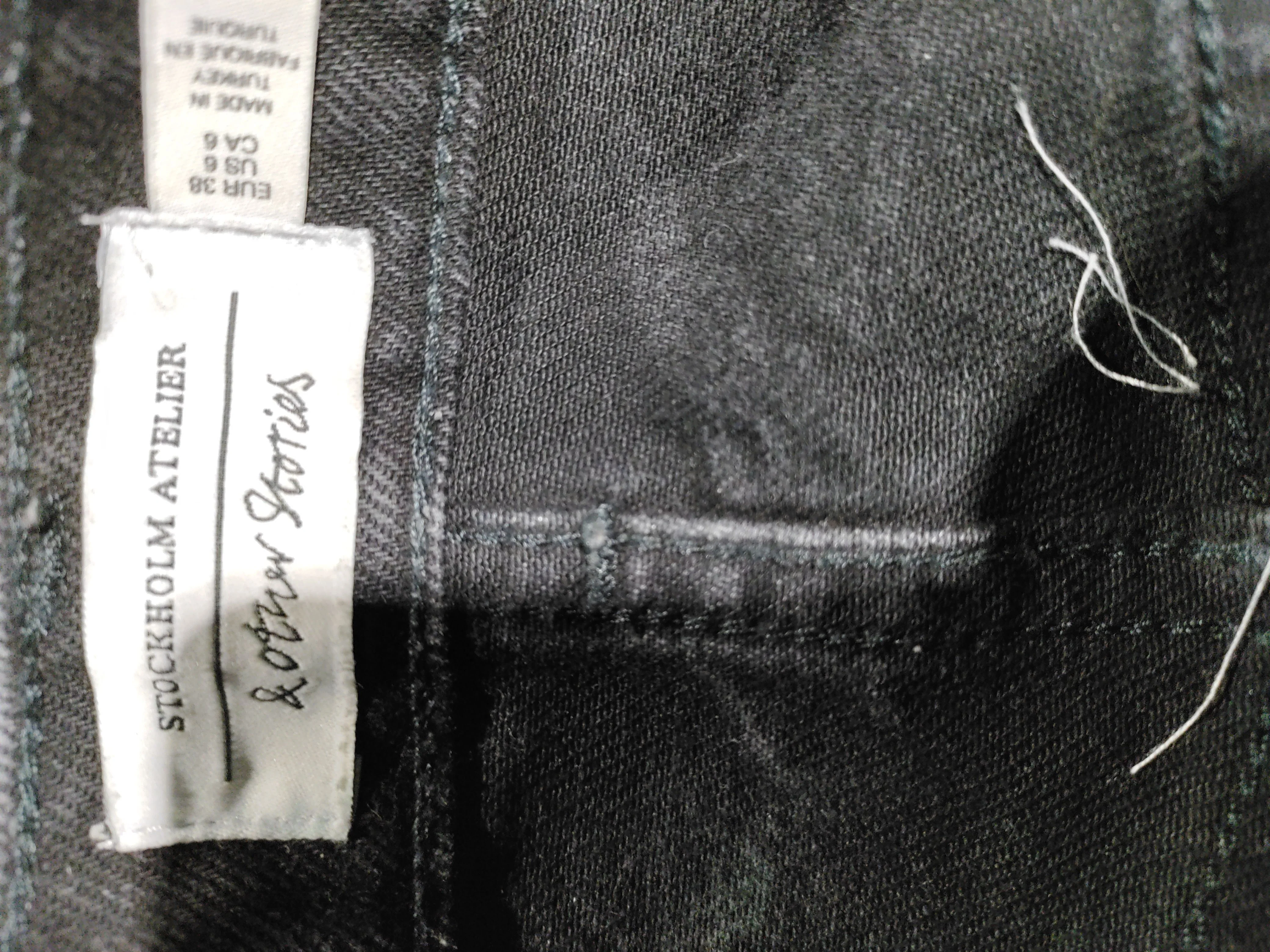 & Other Stories Women's Mini Skirt M Black 100% Cotton Short Mini - Image 7