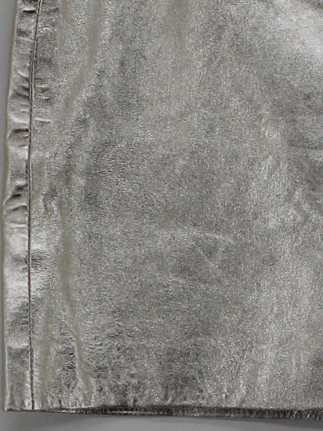& Other Stories Women's Mini Skirt S Silver 100% Leather Short Mini - Image 4