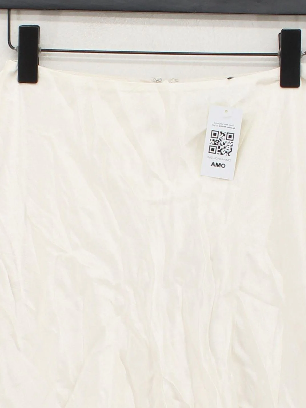 & Other Stories Women's Mini Skirt UK 12 Cream Viscose with Polyester Short Mini - Image 3