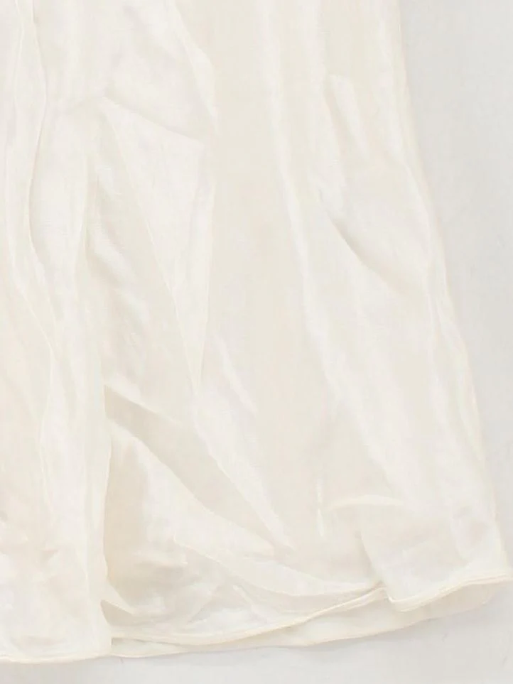& Other Stories Women's Mini Skirt UK 12 Cream Viscose with Polyester Short Mini - Image 4