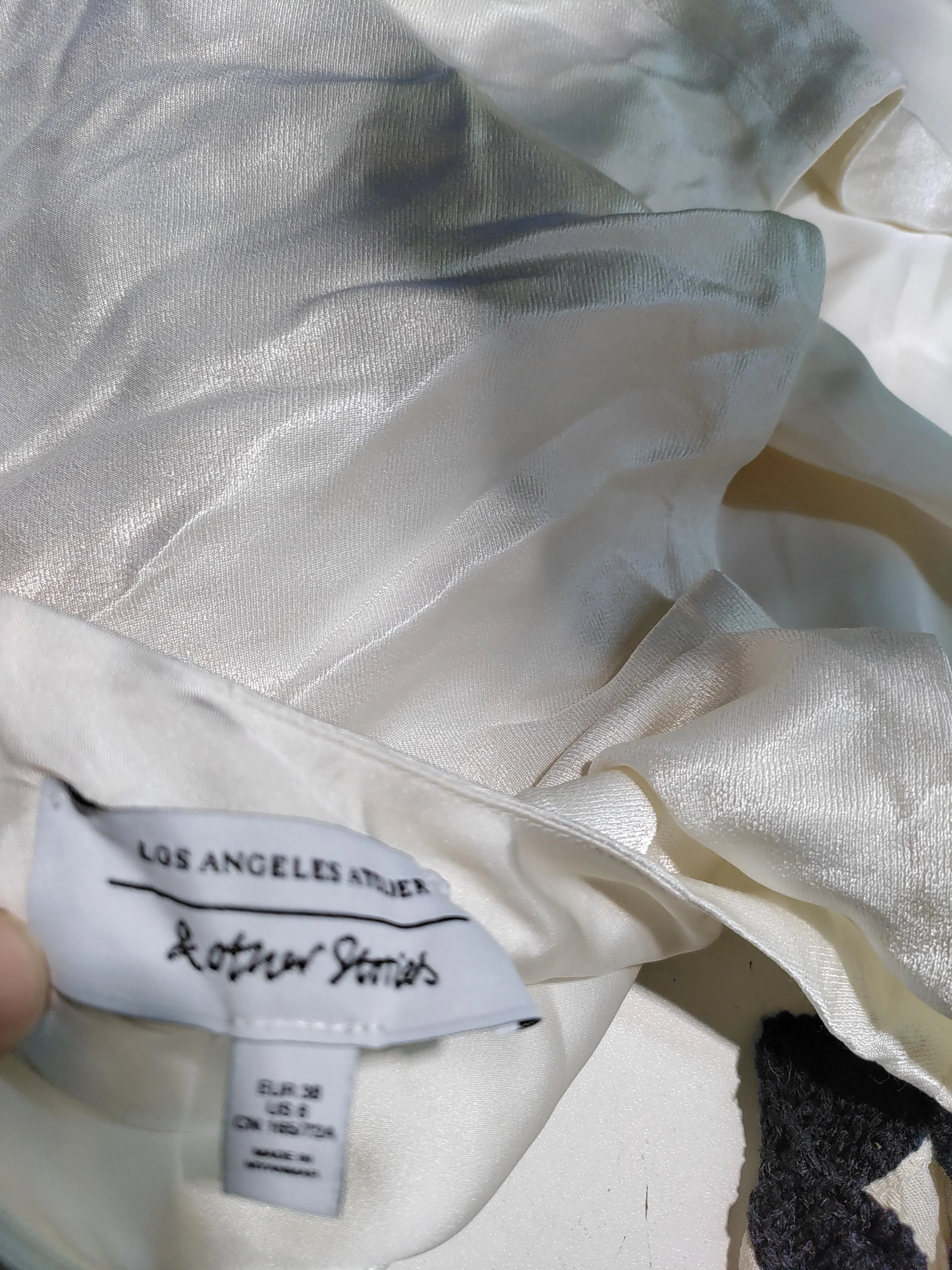 & Other Stories Women's Mini Skirt UK 12 Cream Viscose with Polyester Short Mini - Image 5