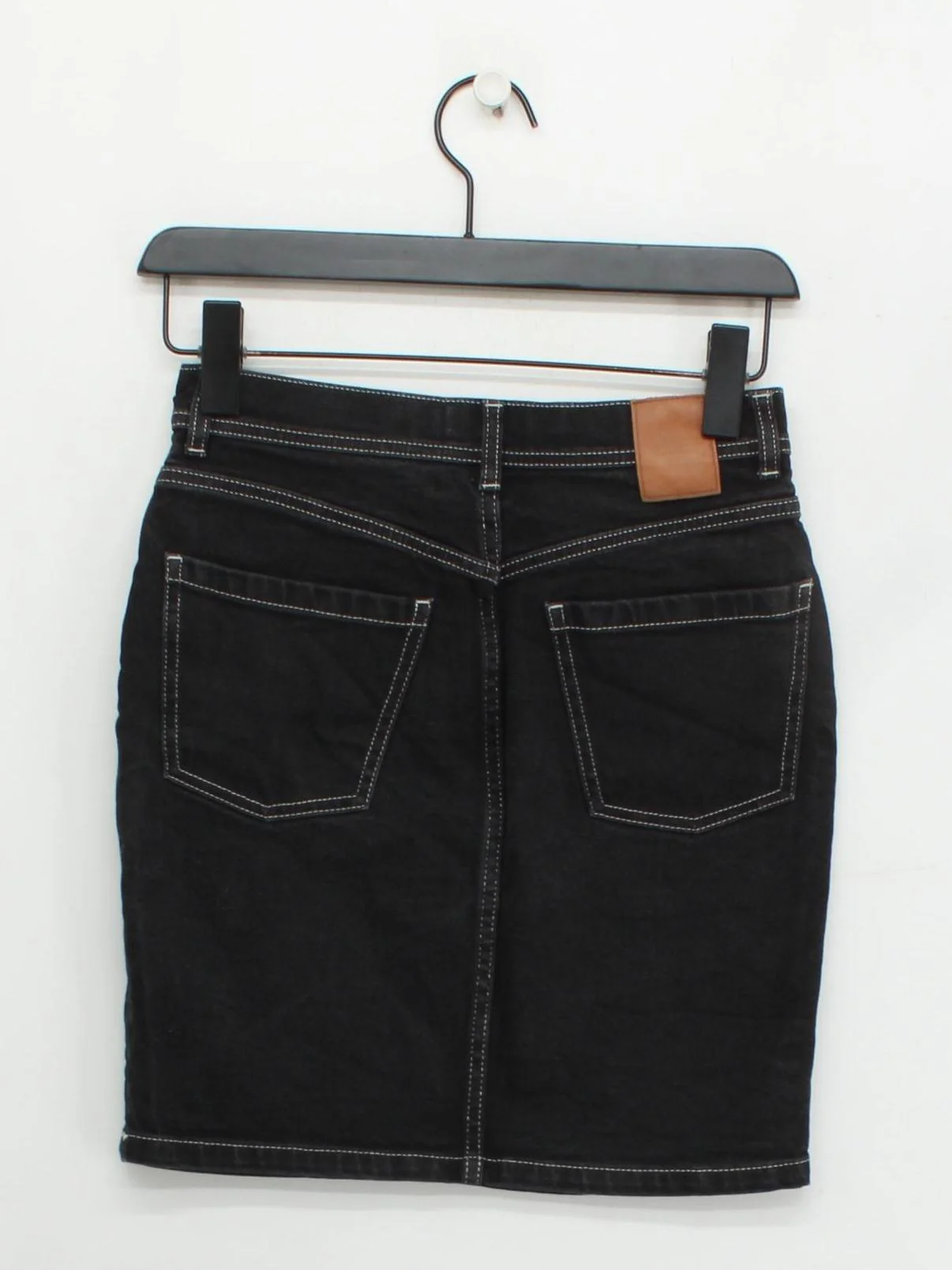 & Other Stories Women's Mini Skirt UK 6 Black Cotton with Elastane Short Mini - Image 2