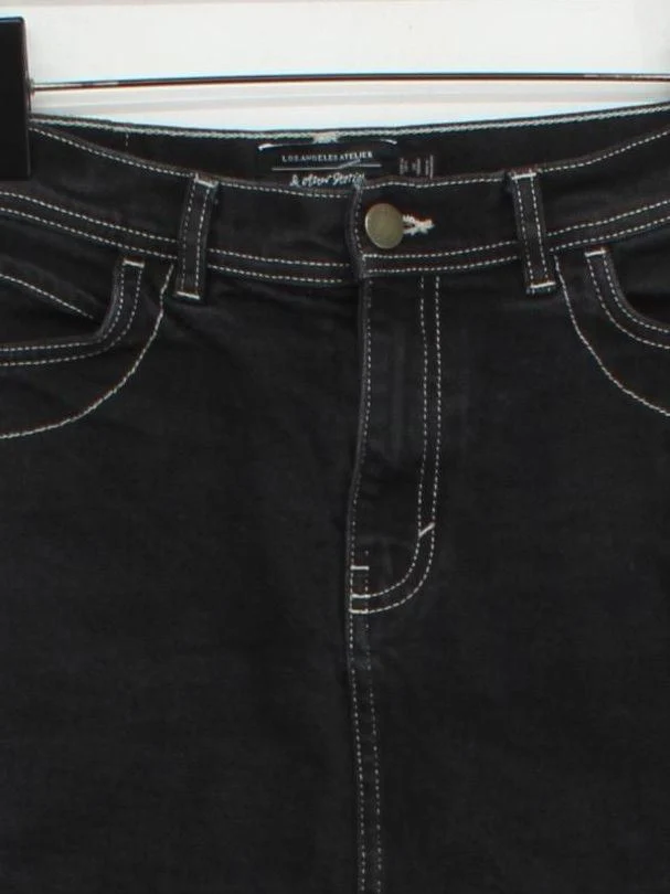 & Other Stories Women's Mini Skirt UK 6 Black Cotton with Elastane Short Mini - Image 3