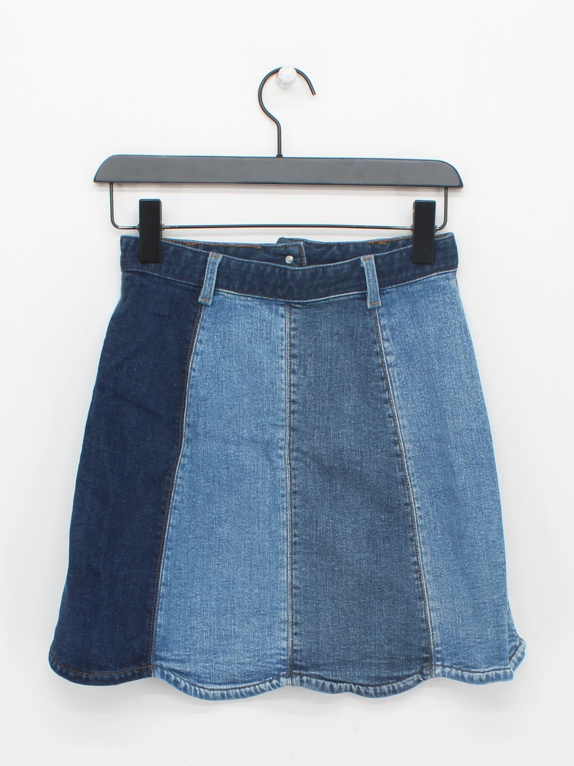 & Other Stories Women's Mini Skirt UK 6 Blue Cotton with Elastane Short Mini - Image 2